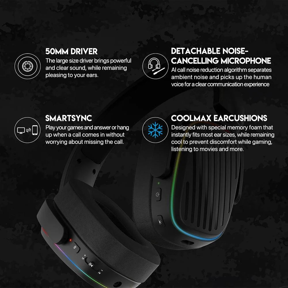 Fantech whg02 wireless headset harmony - premium sound and comfort