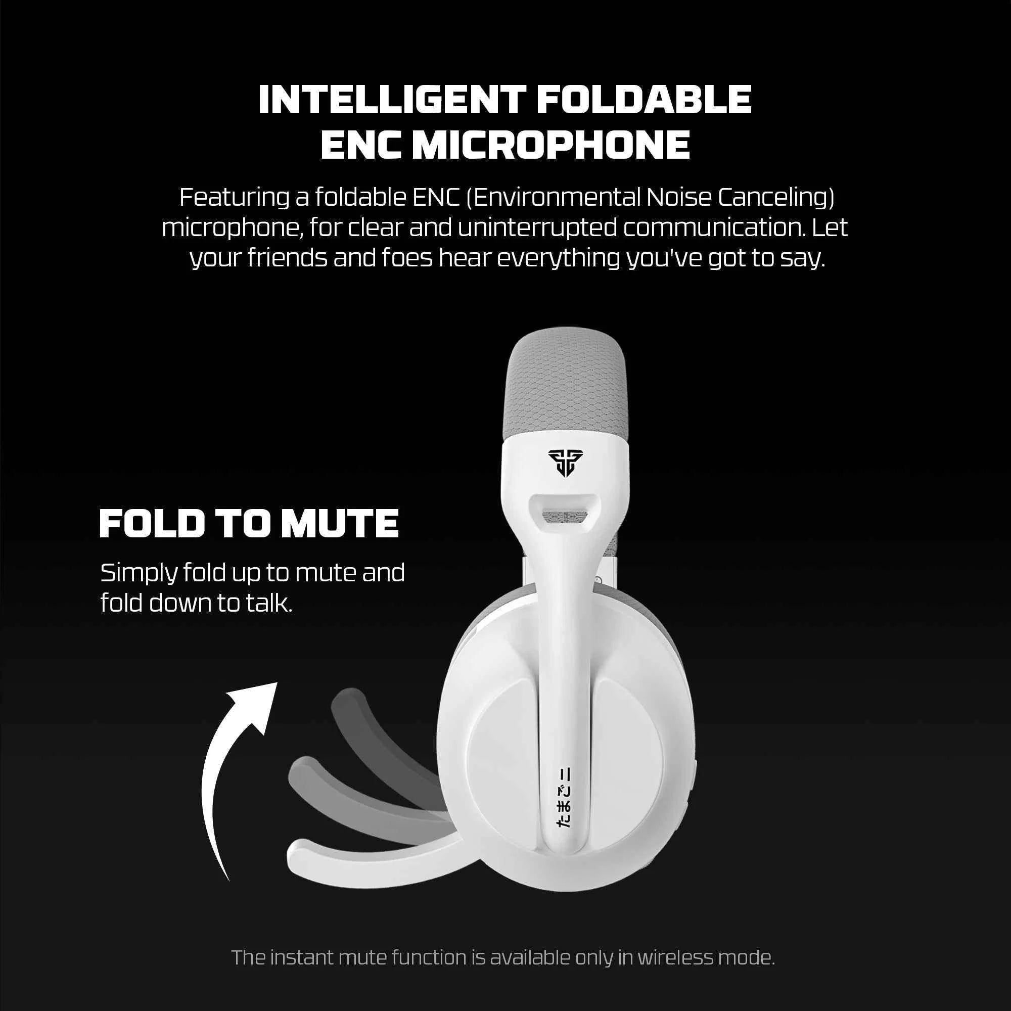 Fantech whg04 tamago ii gaming headset - multi-platform wireless gaming experience in white - audio | wireless headset