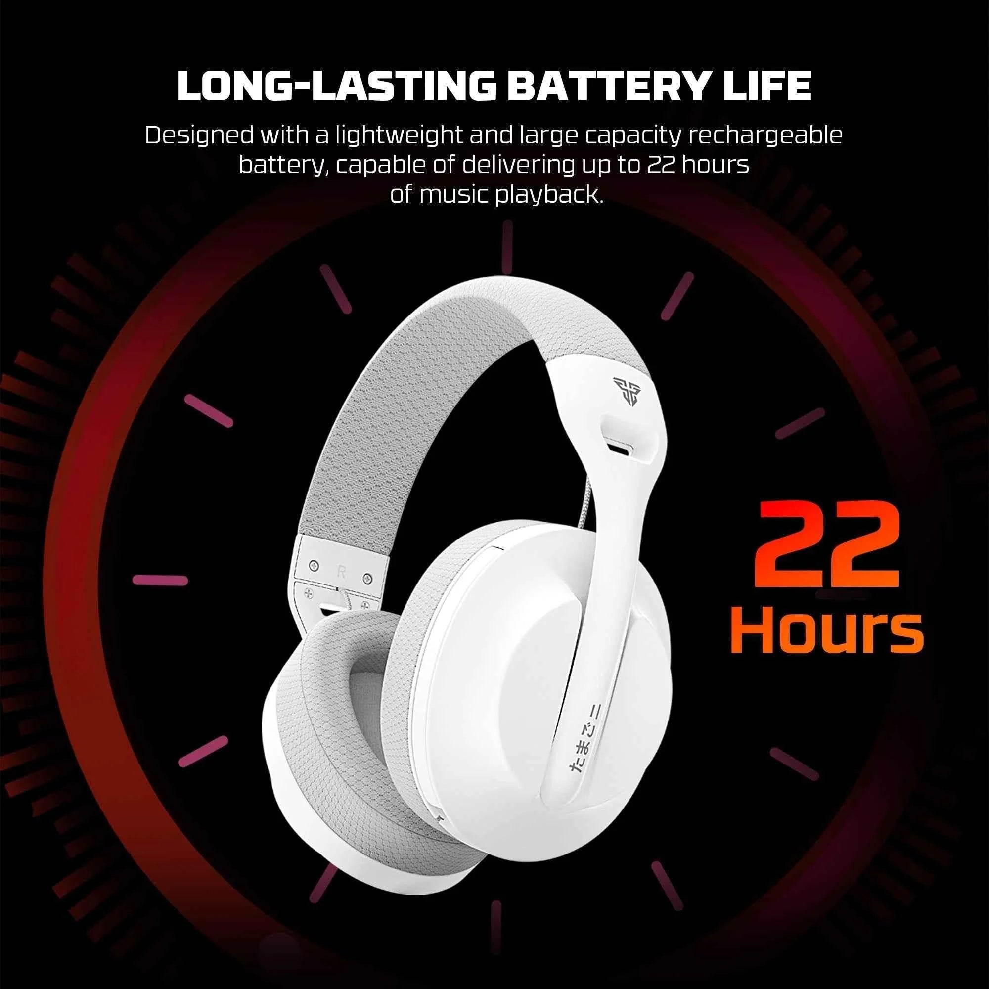 Fantech whg04 tamago ii gaming headset - multi-platform wireless gaming experience in white - audio | wireless headset