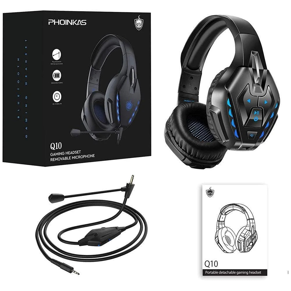 Phoinikas q10 wireless bluetooth gaming headset - audio | wireless headset