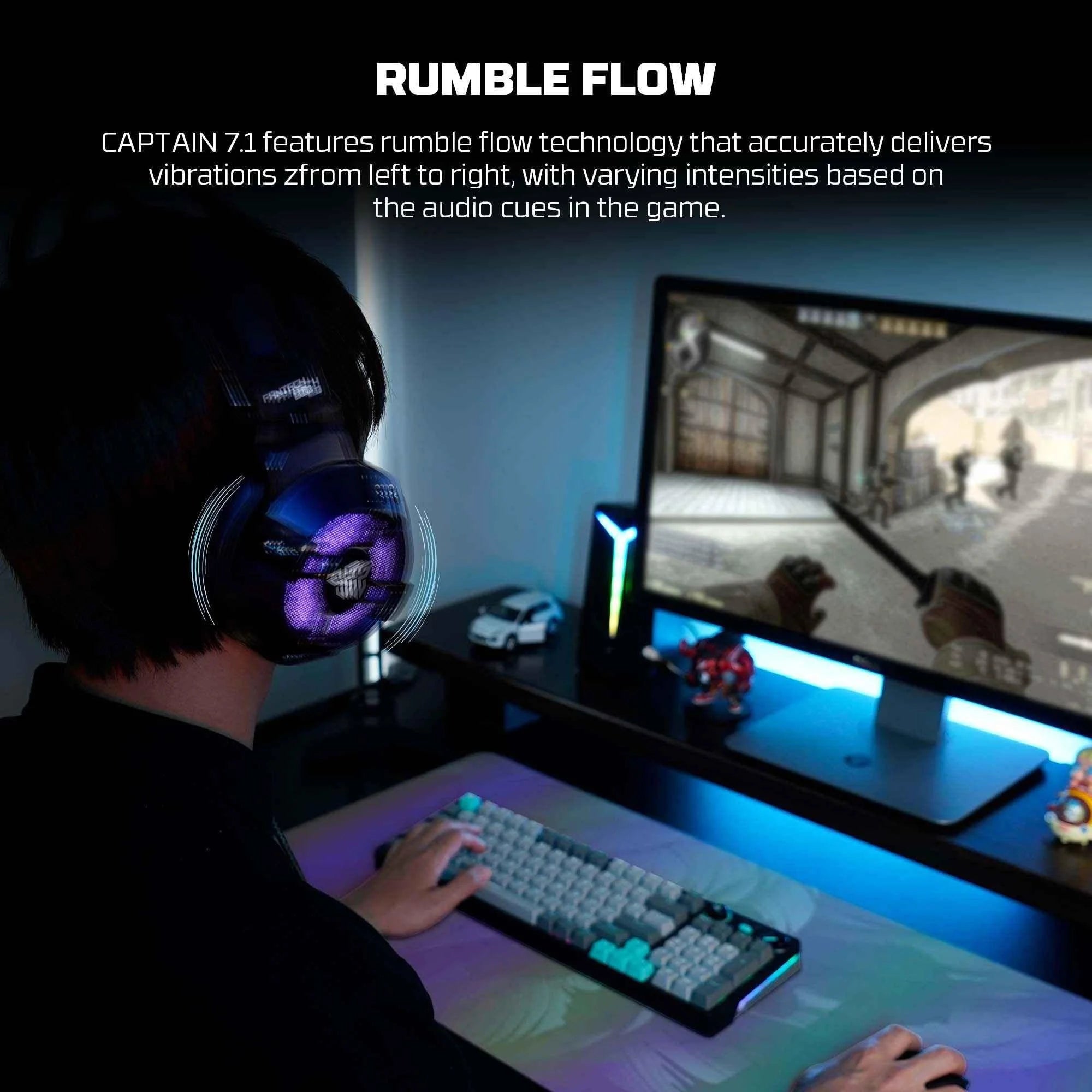 Fantech hg11 pro gaming headset - vibration space edition 7.1 surround sound - audio | headset 7.1