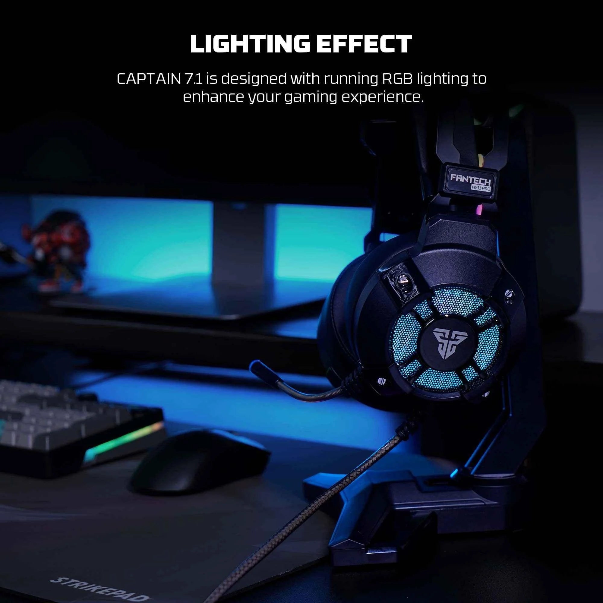 Fantech hg11 pro gaming headset - vibration space edition 7.1 surround sound - audio | headset 7.1