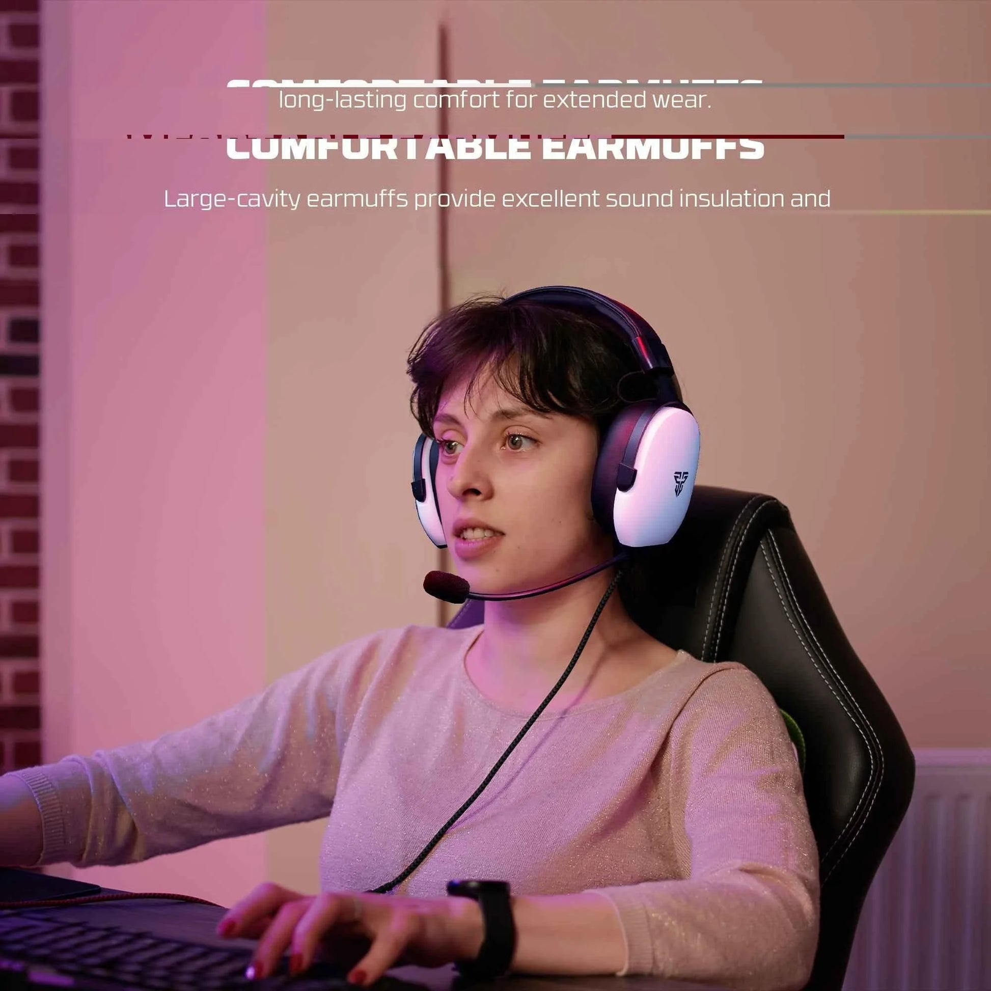 Fantech hg30 gaming headset - white 7.1 surround sound for immersive audio experience - audio | headset 7.1