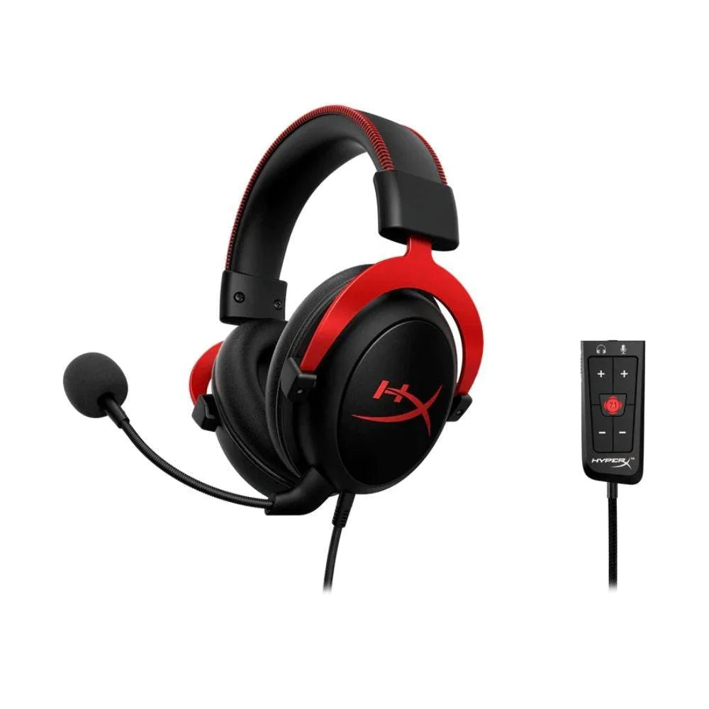 Hyperx cloud 2 gaming headset in red - superior sound quality and comfort - audio | headset 7.1