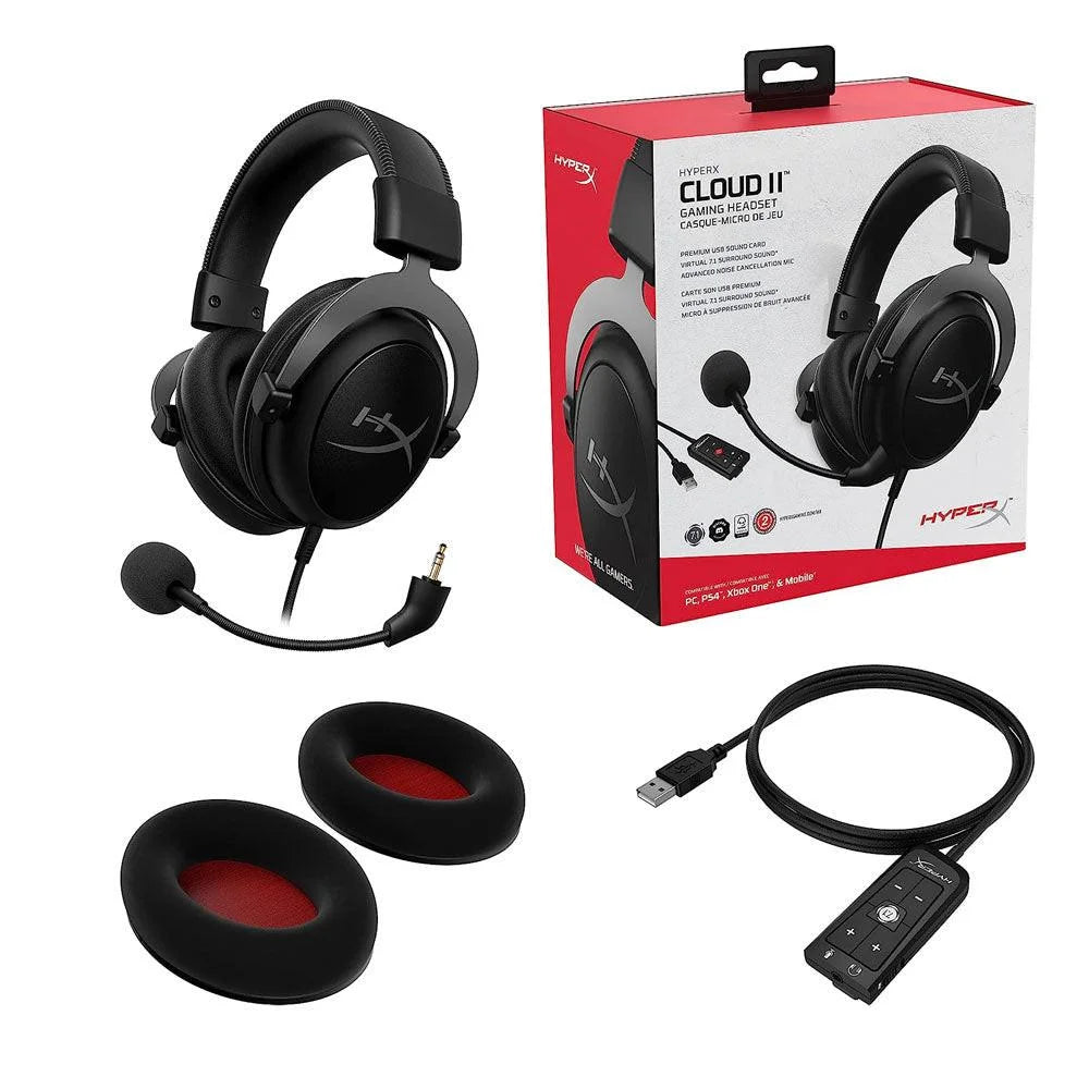 Hyperx cloud ii gaming headset - black - audio | headset 7.1