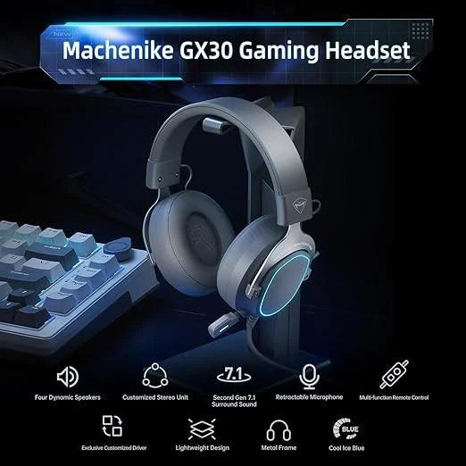 Machenike headset gx30 - gray - audio | headset 7.1