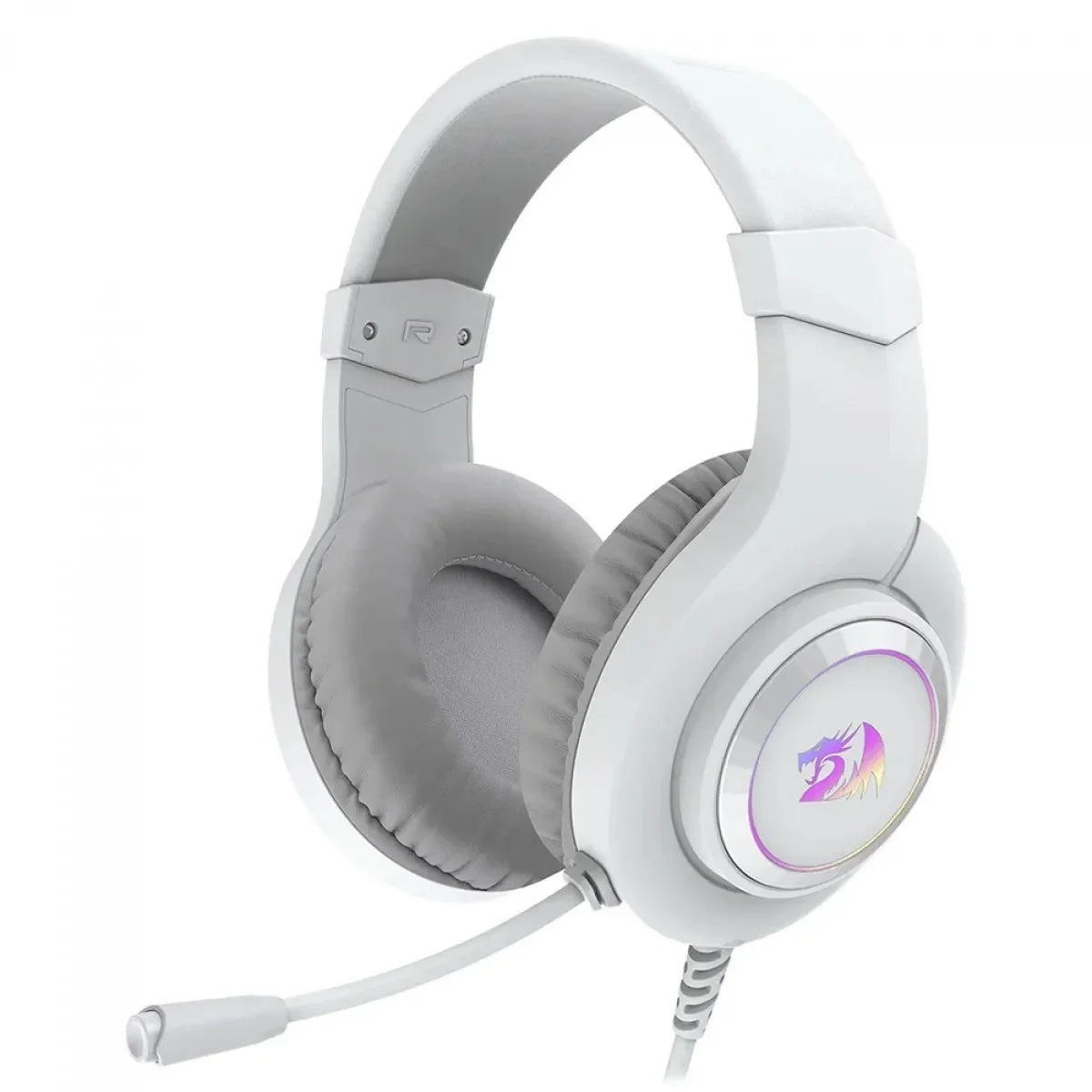 Headset redragon h371 rgb hylas branco usb - audio | headset 7.1