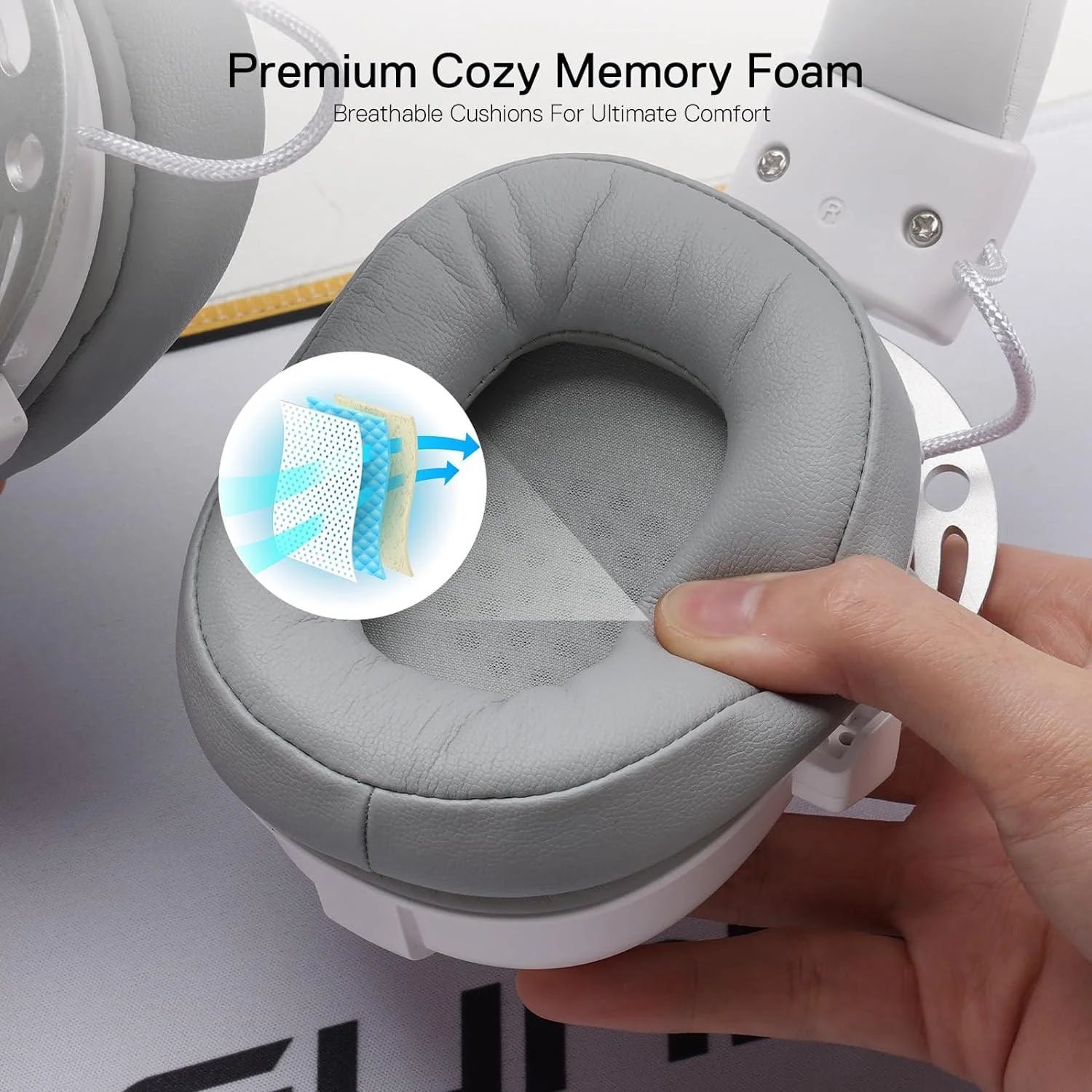 Redragon h376 aurora gaming headset - wired 7.1 surround sound performance