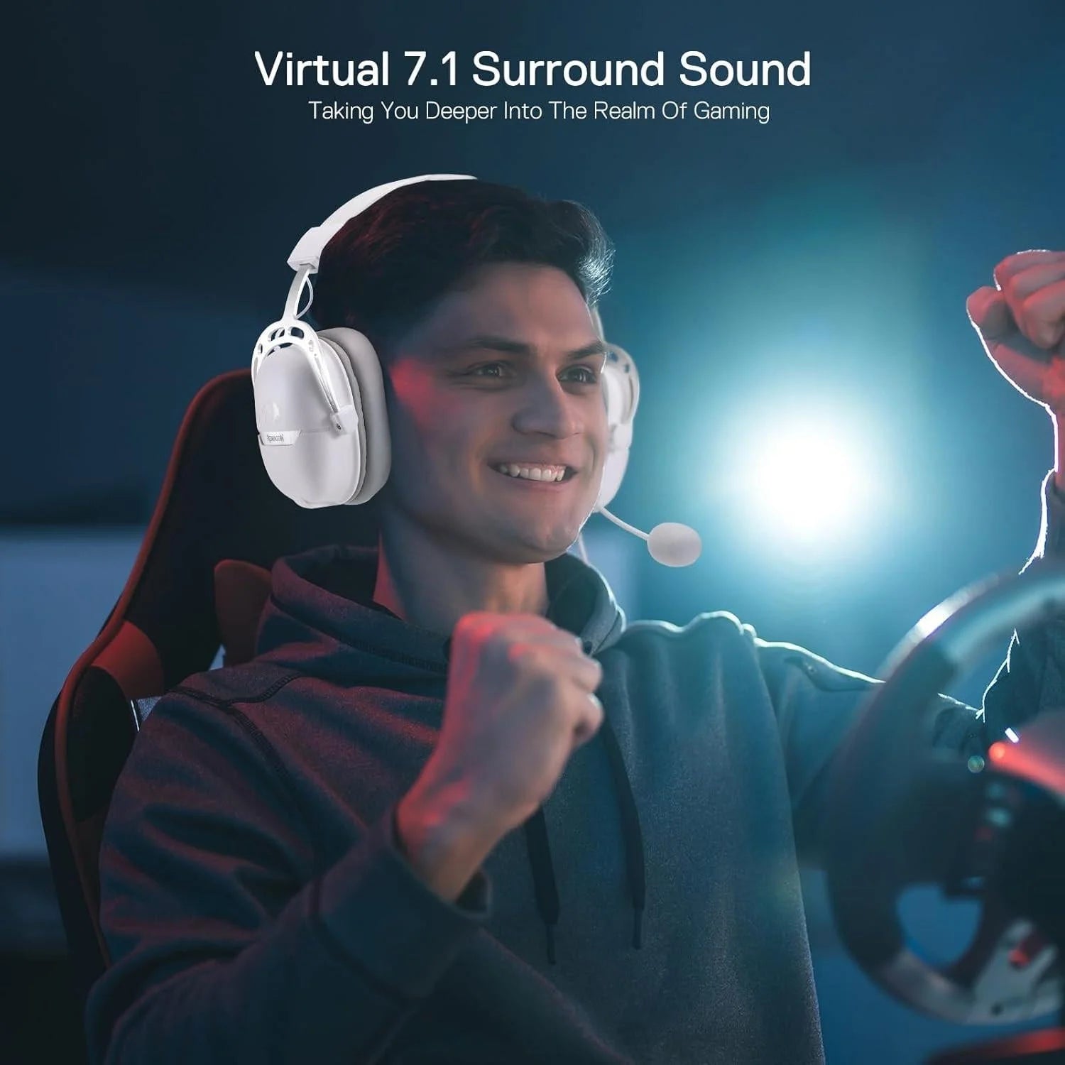 Redragon h376 aurora gaming headset - wired 7.1 surround sound performance