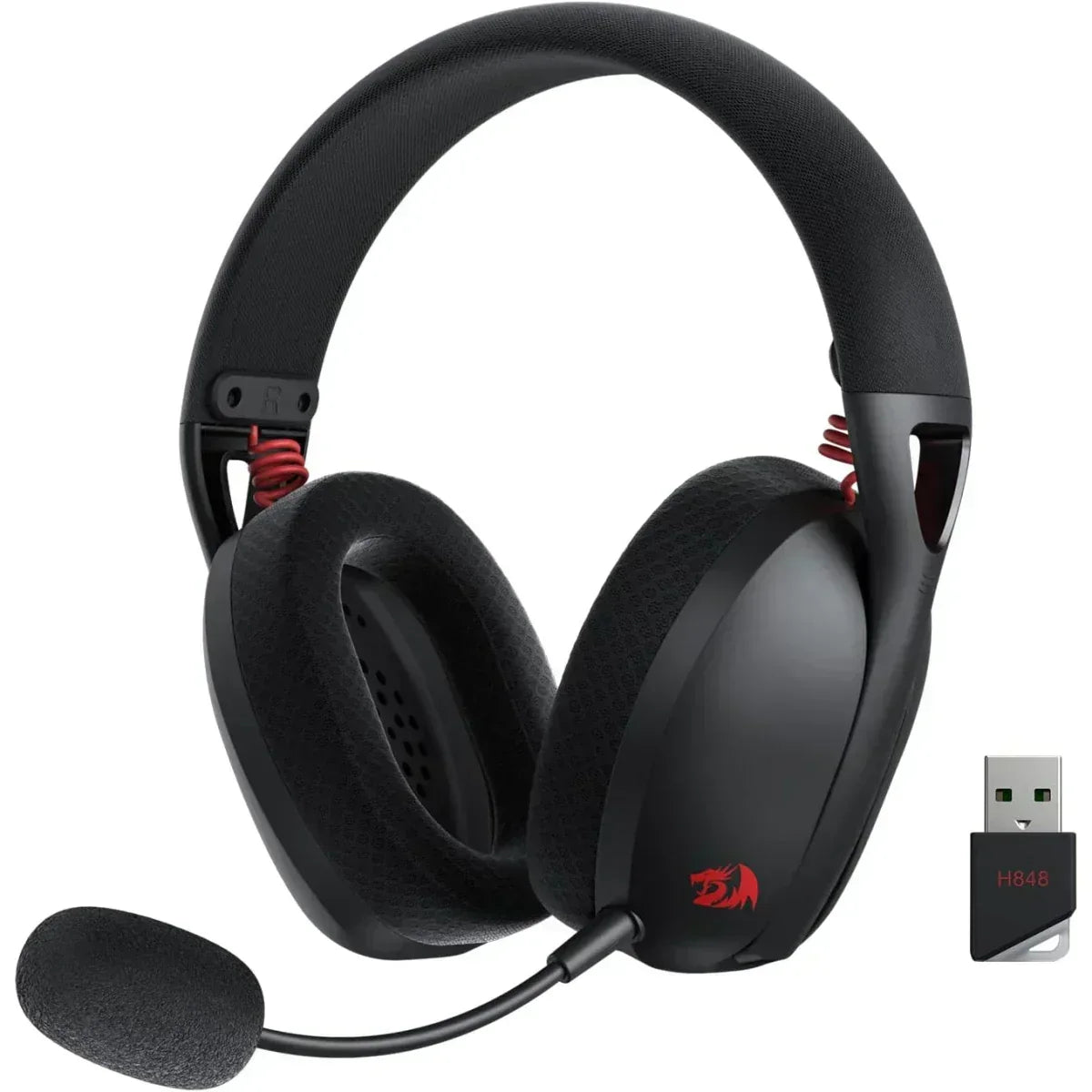Redragon h848 wireless gaming headset - lightweight design with 7.1 surround sound