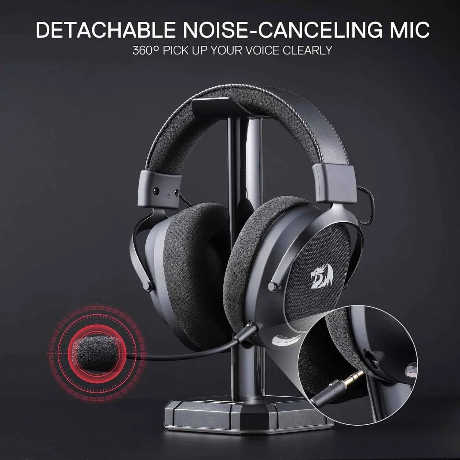 Redragon h858 wireless gaming headset with 7.1 surround sound - 3-mode wireless connectivity - audio | wireless headset