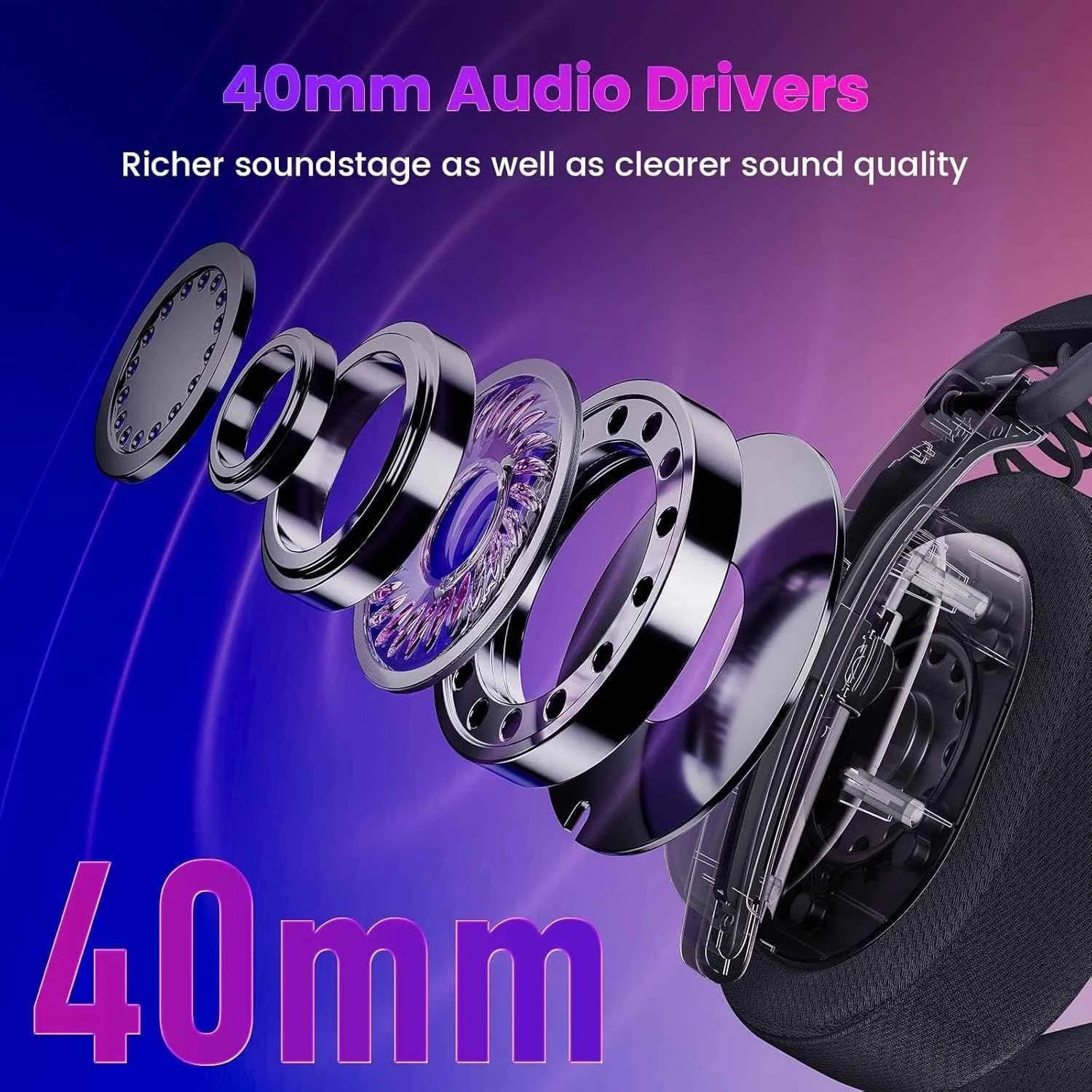 Redragon h888 wireless gaming headset with 7.1 surround sound tri-mode gaming - audio | wireless headset