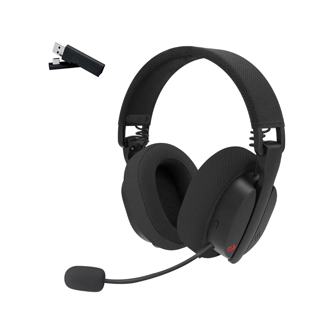 Redragon h888 wireless gaming headset with 7.1 surround sound tri-mode gaming - audio | wireless headset