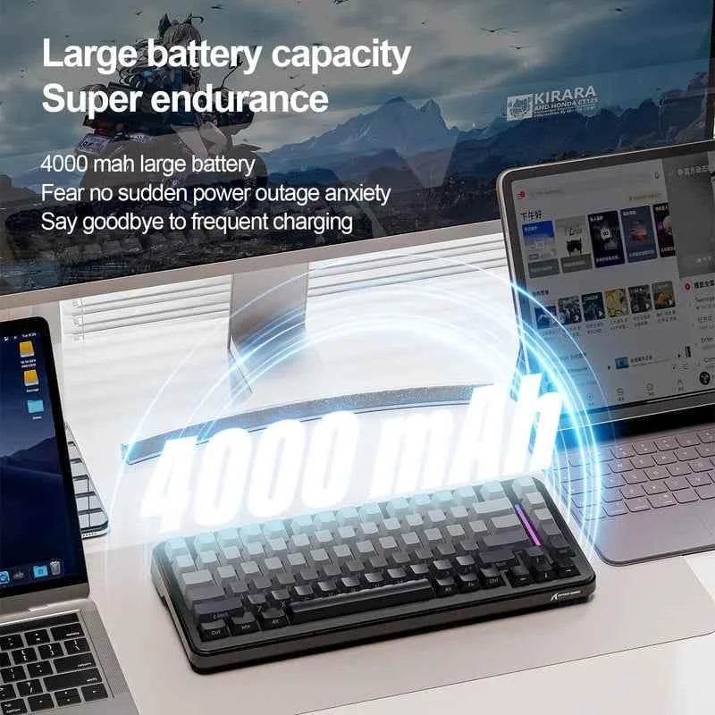 Attack shark m86 tri-mode gasket mechanical keyboard - keyboards