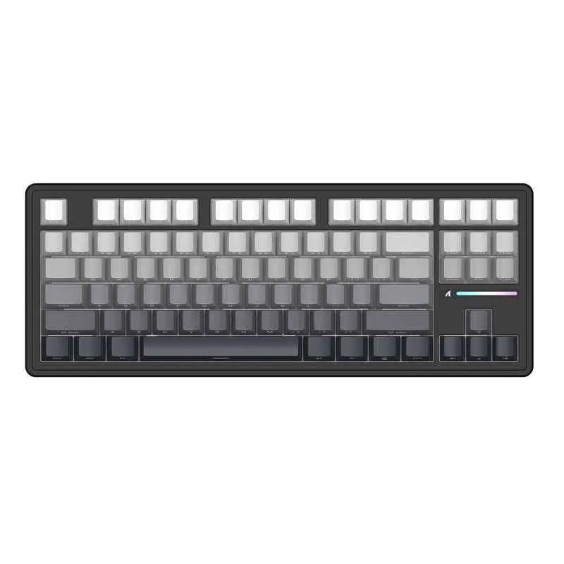 Attack shark m87pro wireless mechanical keyboard with side printed pbt keycaps - gradient black - keyboards