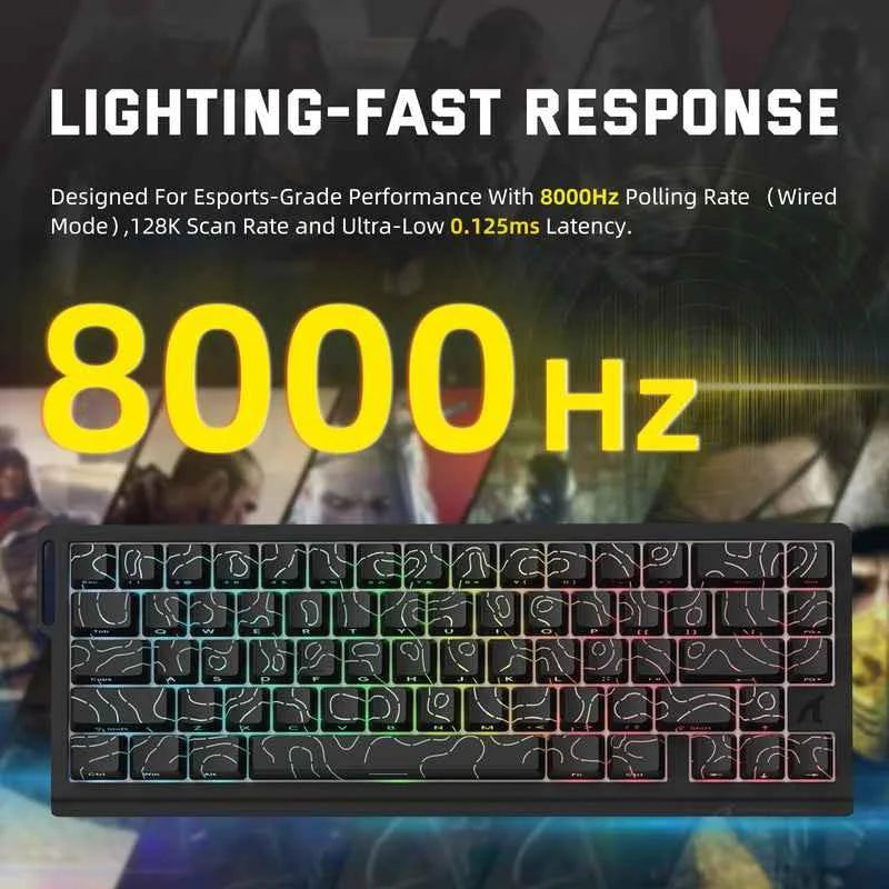 Attack shark x68pro he wireless rapid trigger keyboard magnetic switch - keyboards