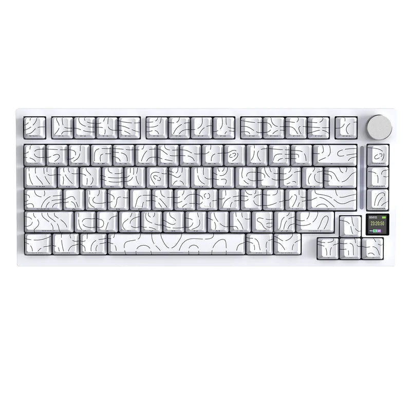 Attack shark x820ultra tri-mode gasket mechanical keyboard - white contours - keyboards