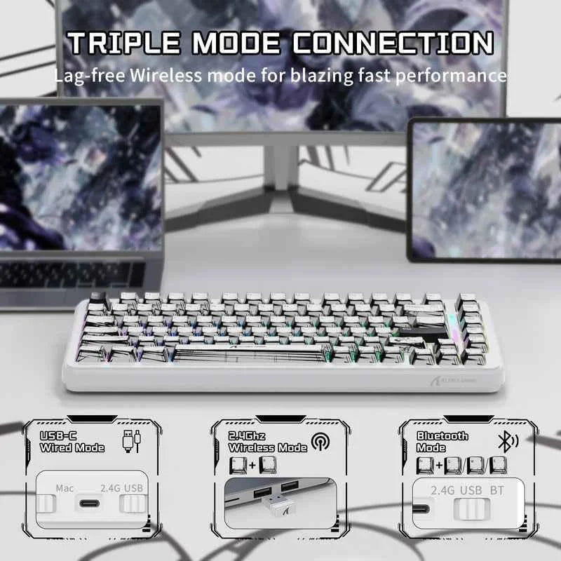 Attack shark x82pro he wireless rapid trigger gaming keyboard magnetic switch - keyboards