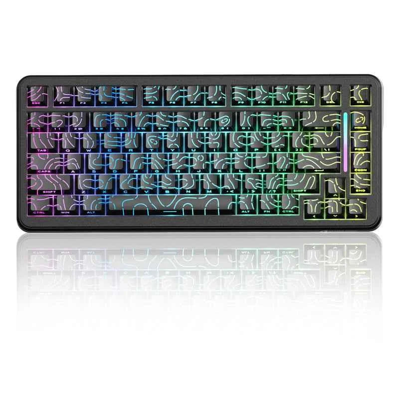 Attack shark x82pro he wireless rapid trigger gaming keyboard magnetic switch - black contours - keyboards
