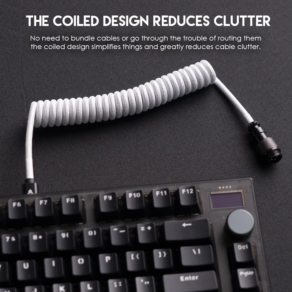 Fantech ac701 coiled cable for enhanced connectivity - keyboard