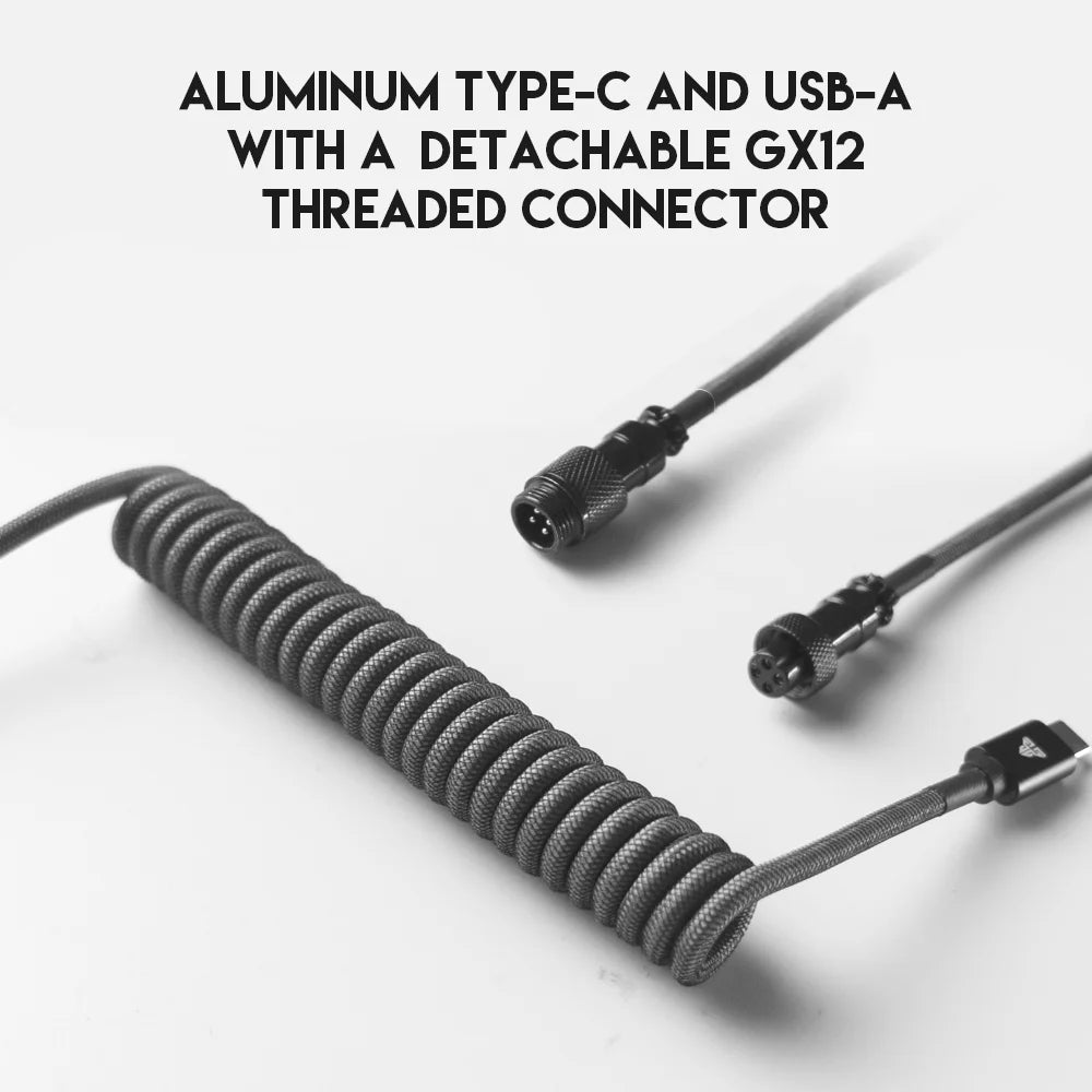 Fantech ac701 coiled cable for enhanced connectivity - keyboard