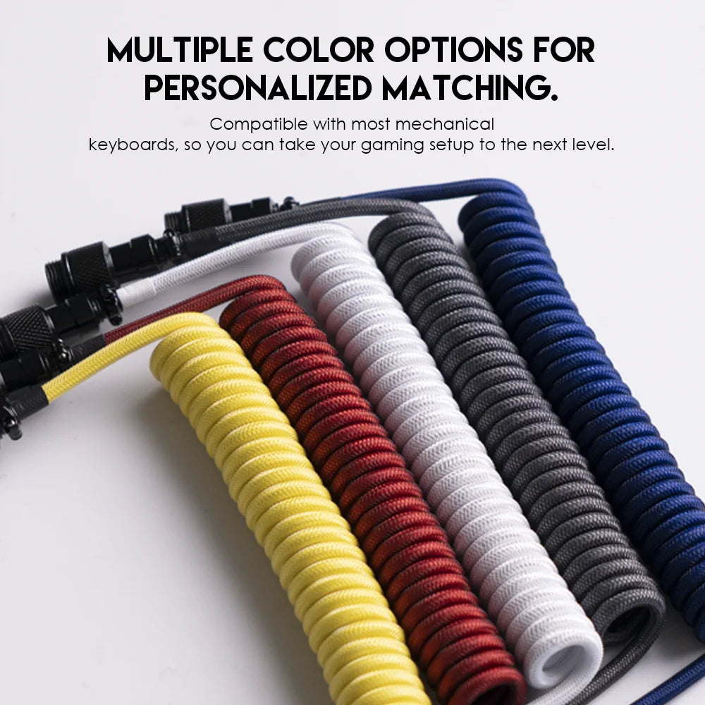 Fantech ac701 coiled cable for enhanced connectivity - keyboard