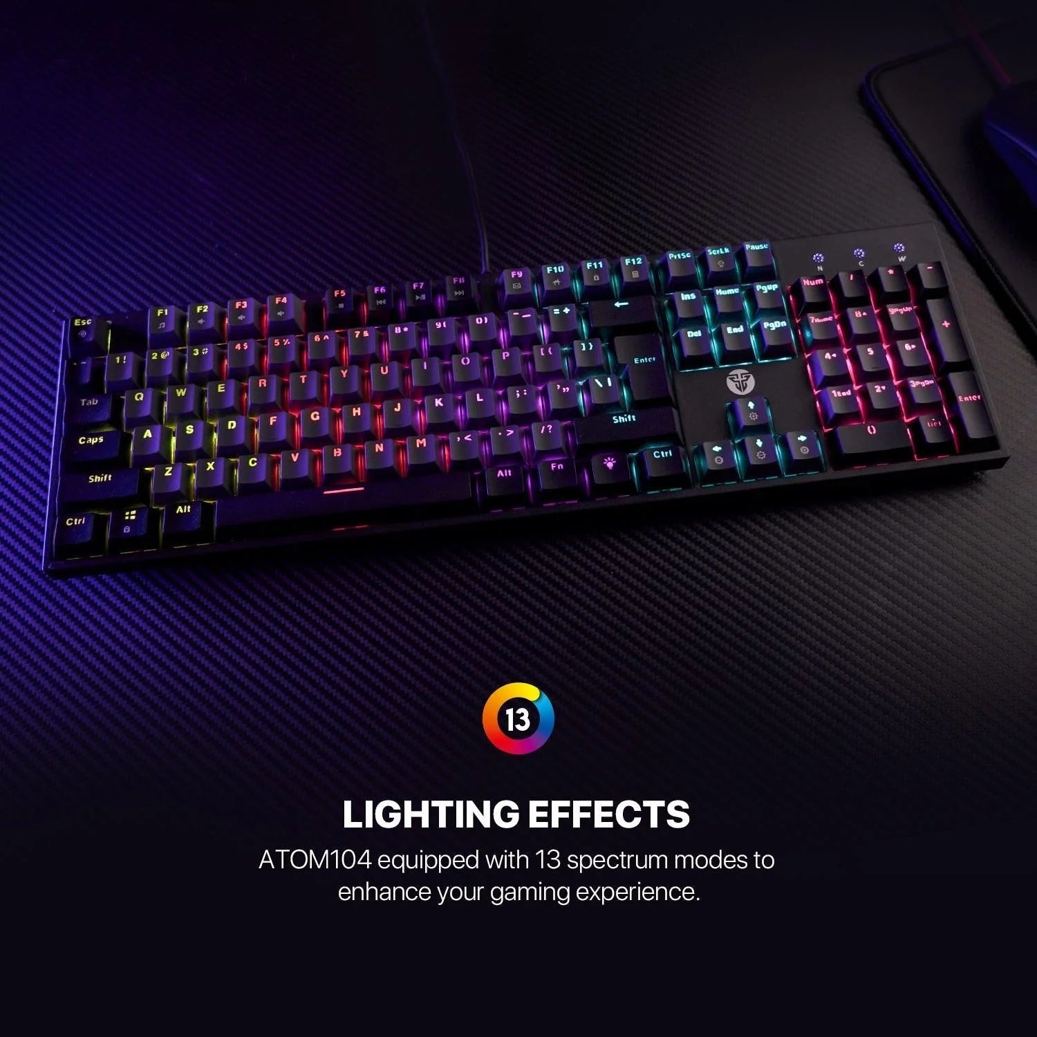 Fantech atom tkl mk886v2 keycaps mechanical keyboard for ultimate gaming experience