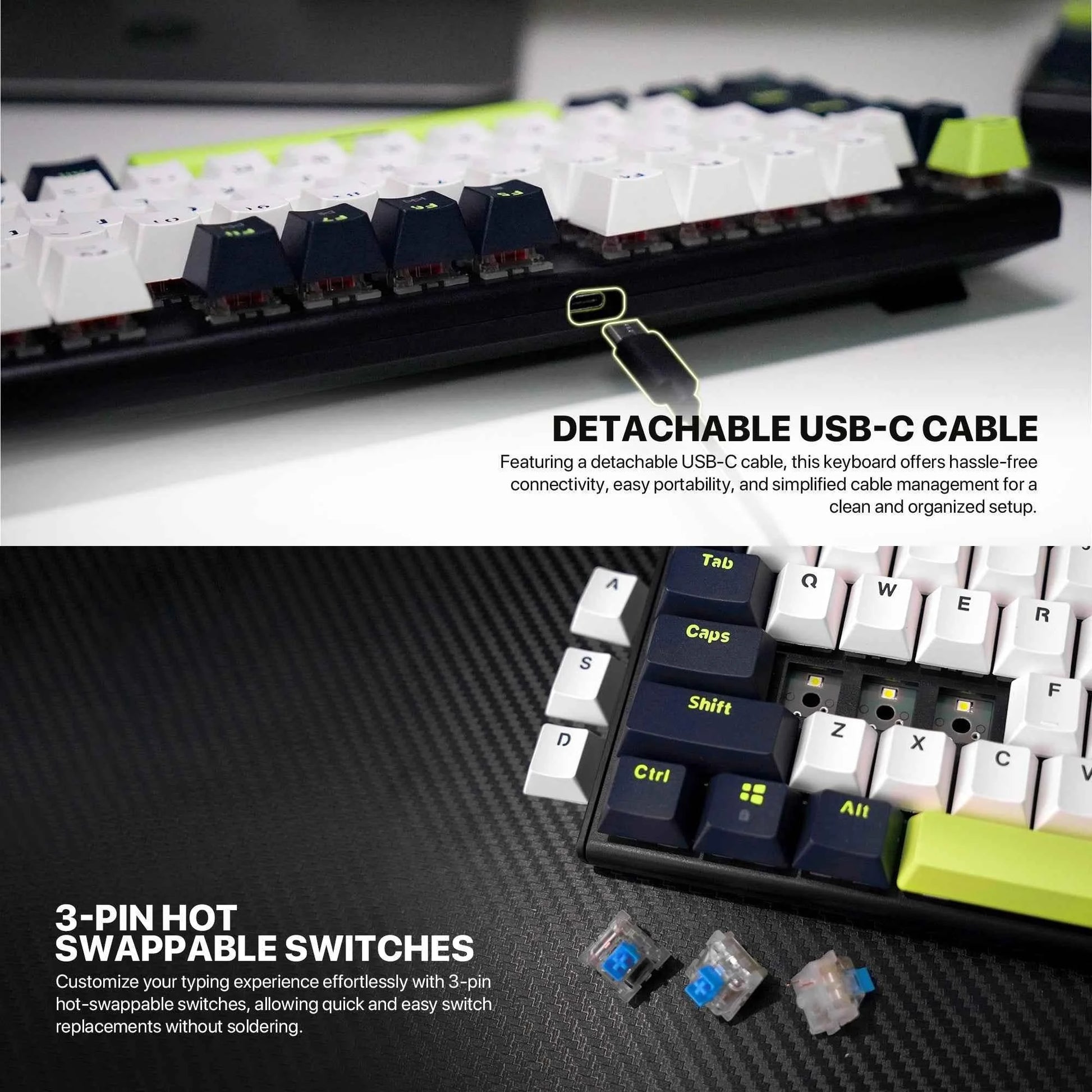 Fantech atom104s mk878s mechanical gaming keyboard mori edition black - keyboard