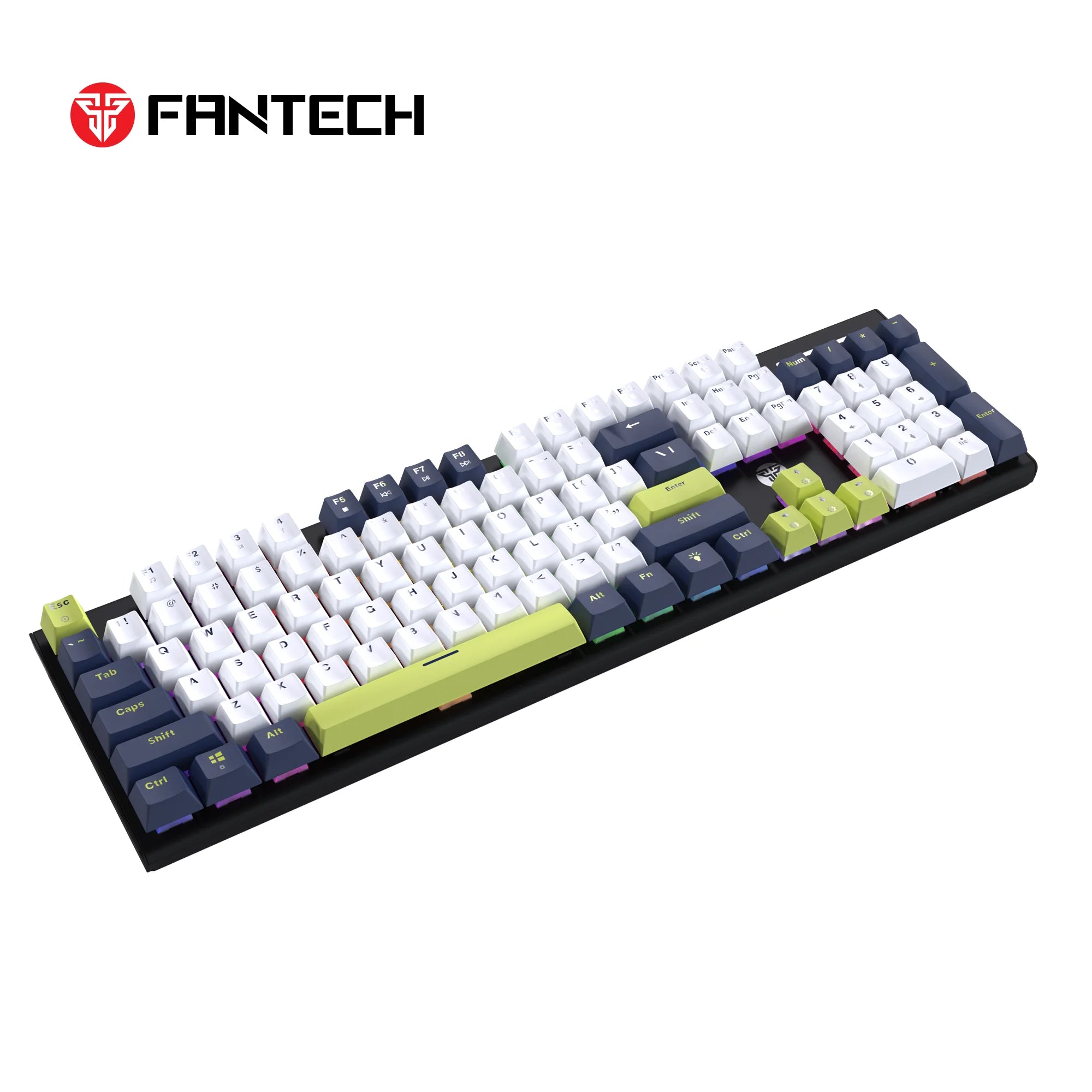 Fantech atom104s mk878s mechanical gaming keyboard mori edition white - keyboard