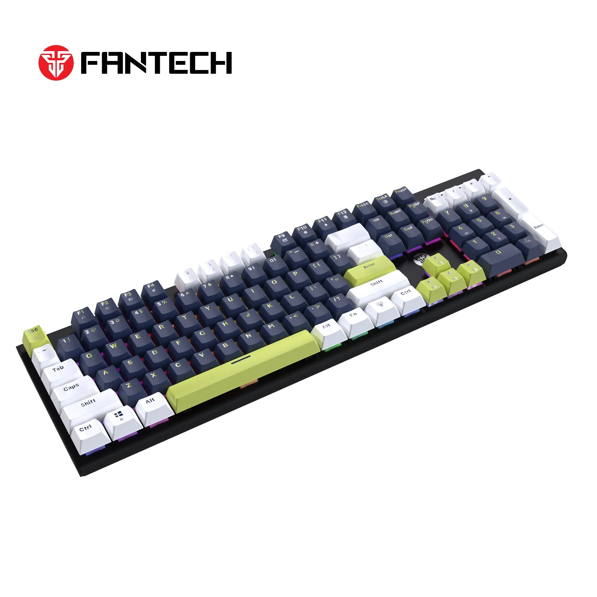 Fantech atom104s mk878s mechanical gaming keyboard mori edition white - keyboard