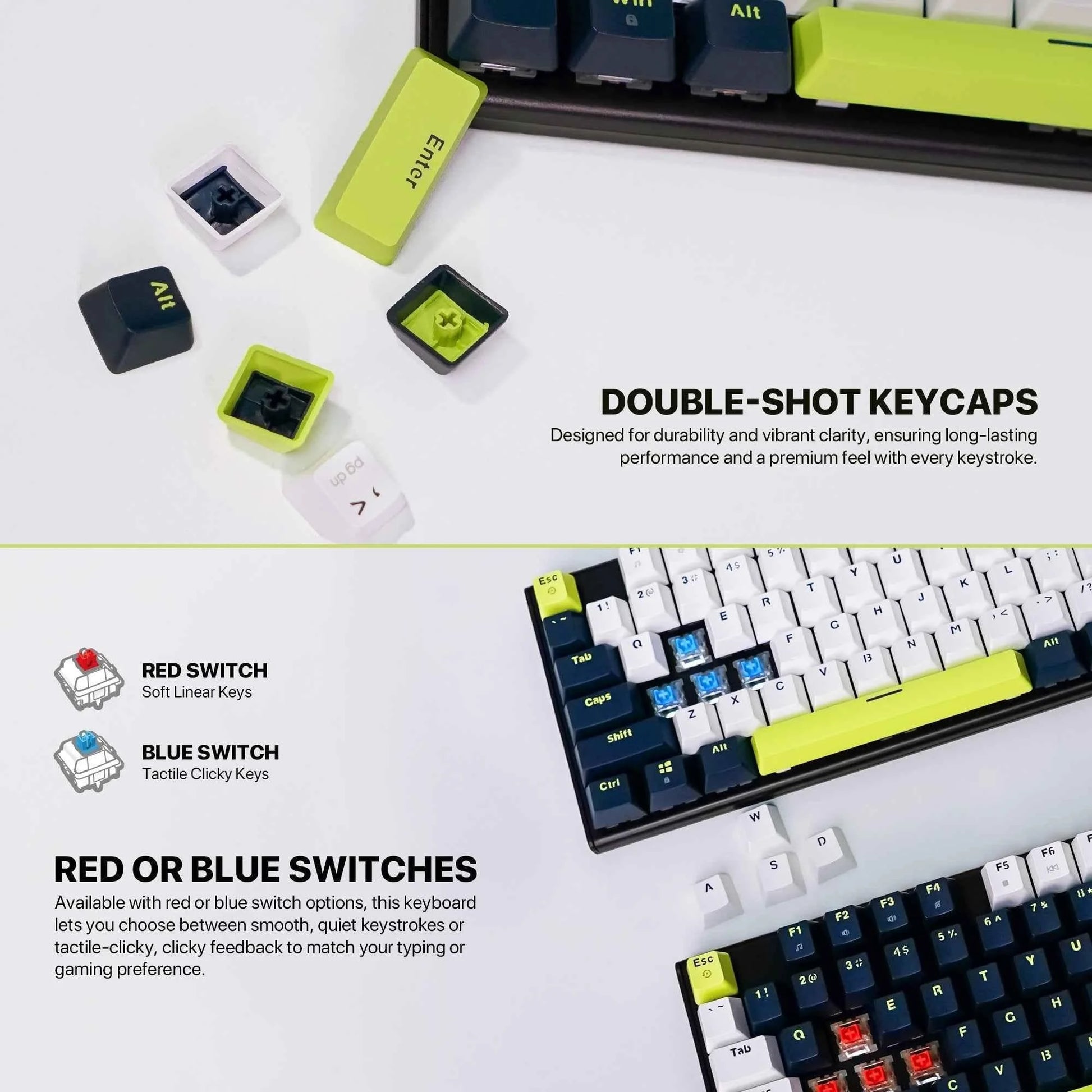 Fantech atom104s mk878s mechanical gaming keyboard mori edition white - keyboard