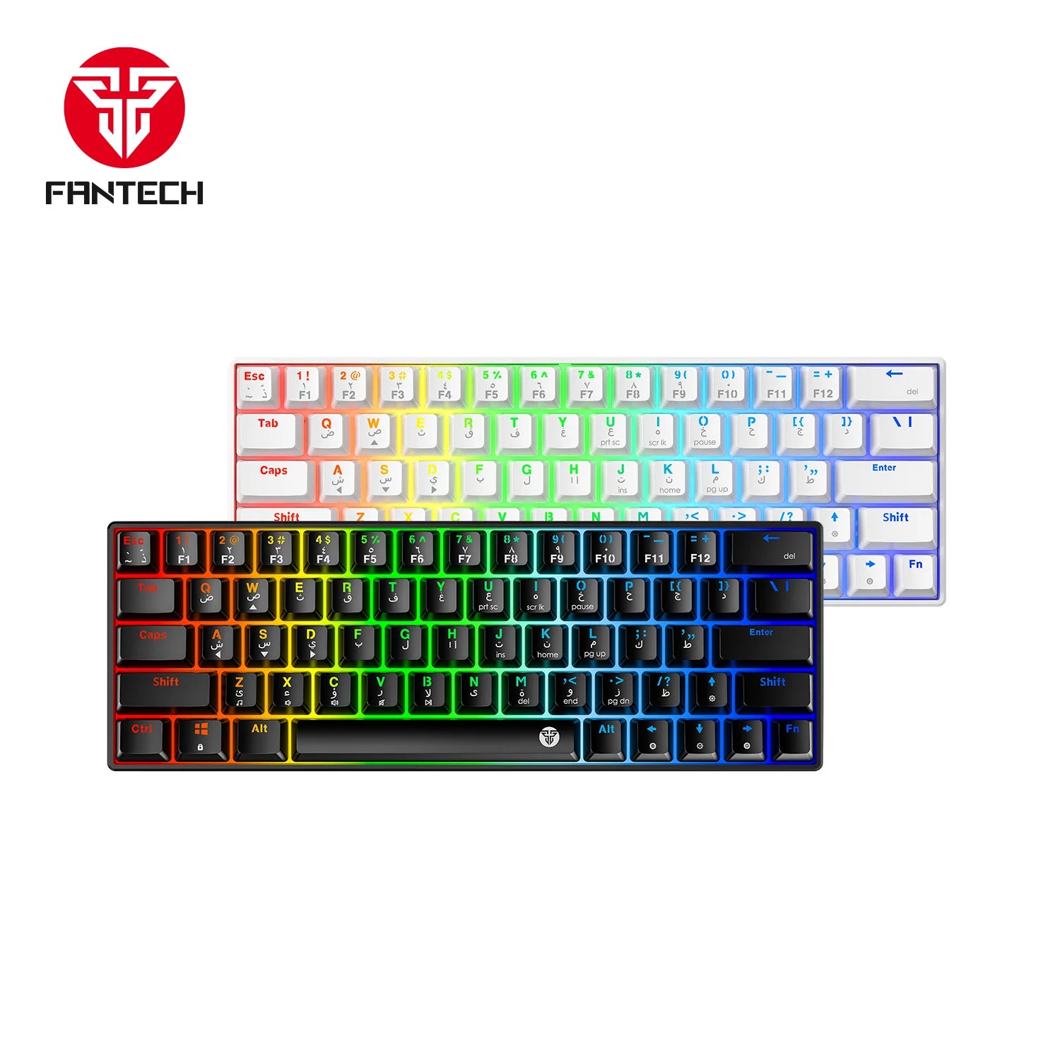 Fantech atom63 mk859 keyboard - arabic/english mechanical gaming keyboard - keyboard