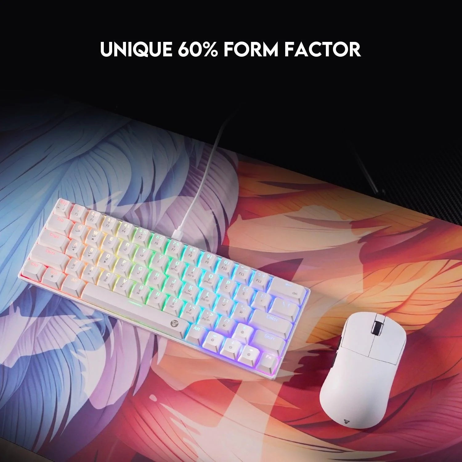 Fantech atom63 mk859 keyboard - arabic/english mechanical gaming keyboard - keyboard