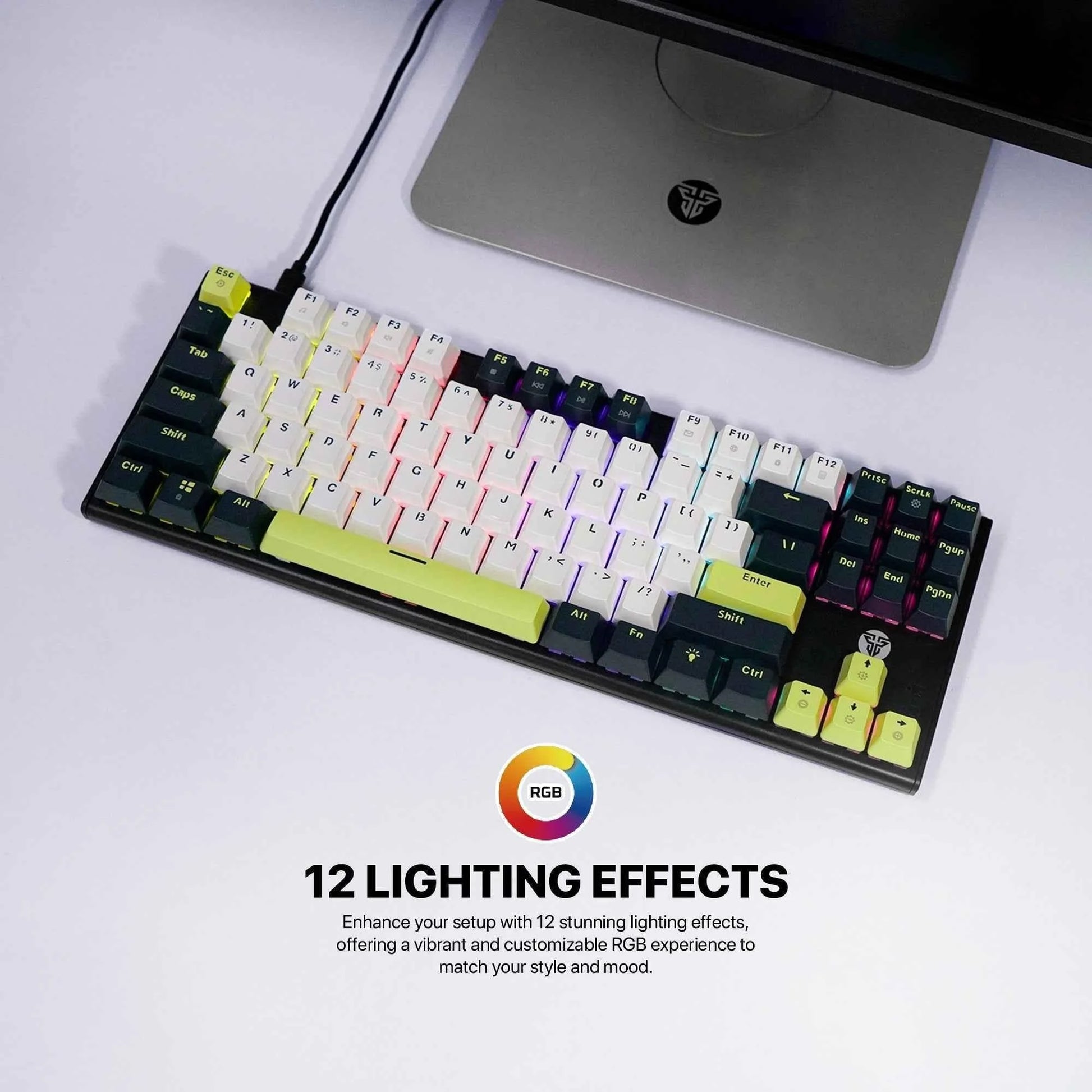 Fantech atom87s mk877s keyboard - mori edition black mechanical gaming keyboard
