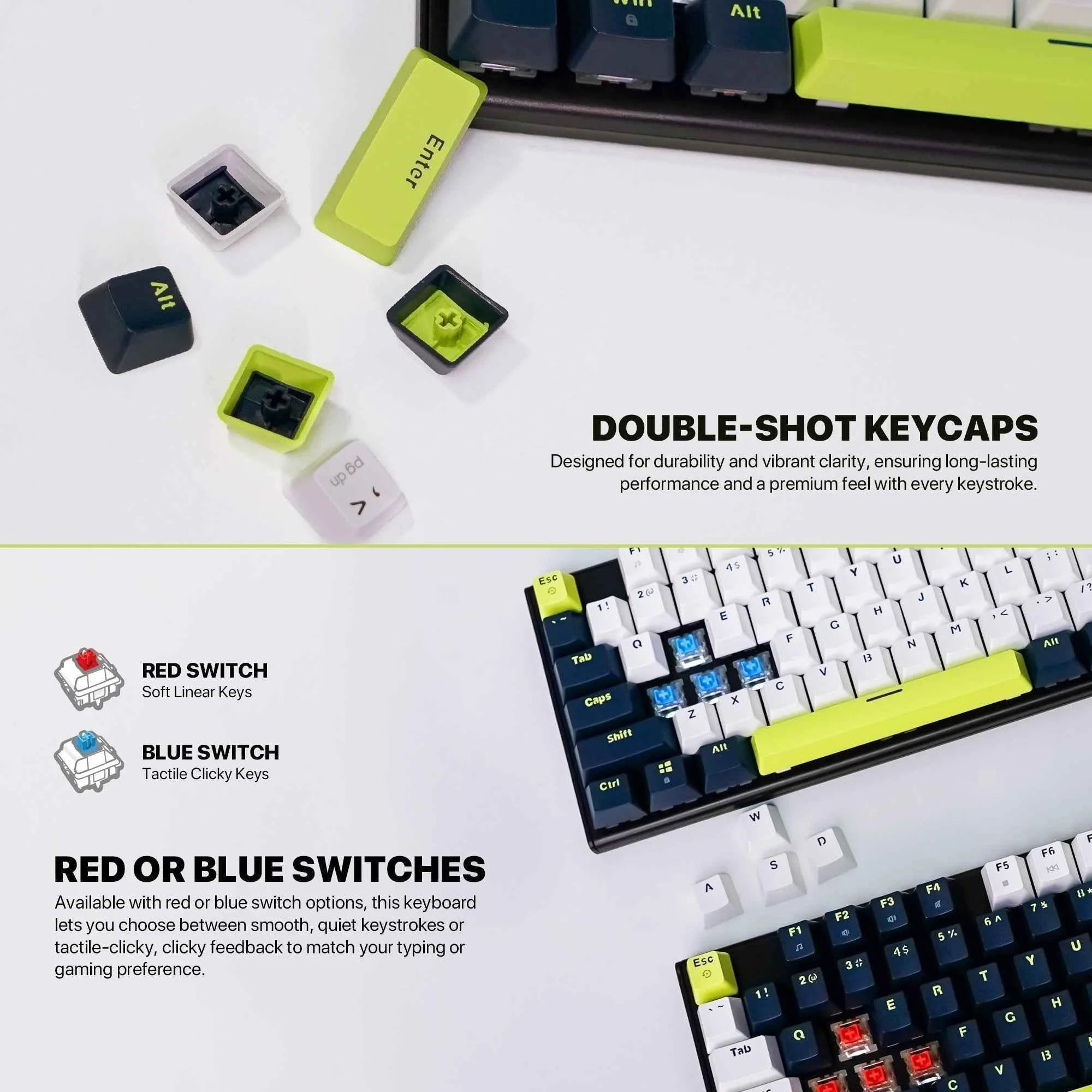 Fantech atom87s mk877s keyboard - mori edition black mechanical gaming keyboard