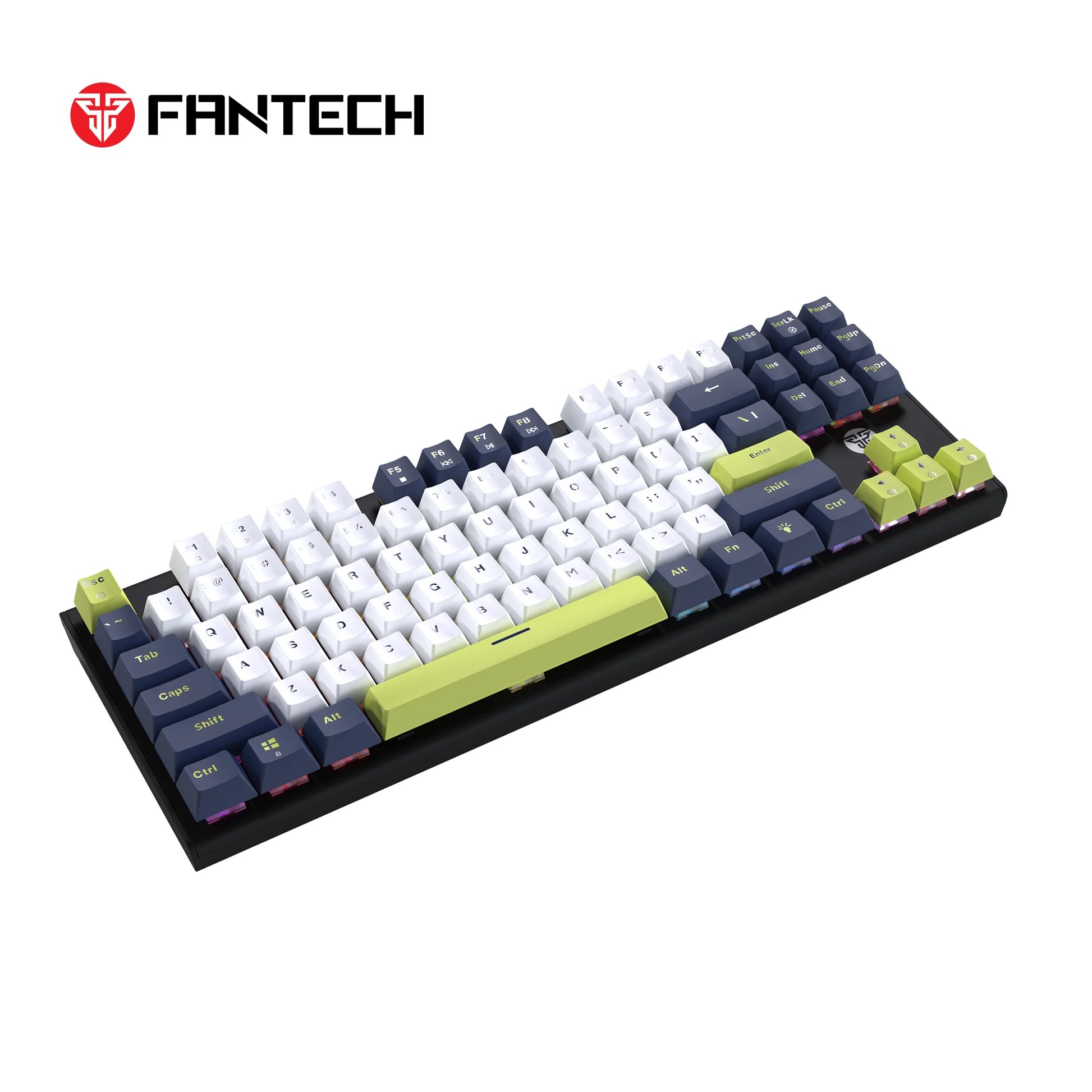 Fantech atom87s mk877s mechanical keyboard - mori edition white for premium performance and style - keyboard