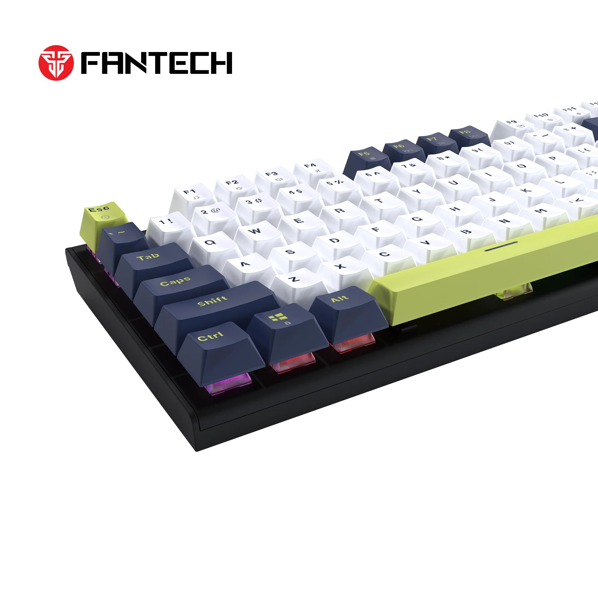 Fantech atom87s mk877s mechanical keyboard - mori edition white for premium performance and style - keyboard