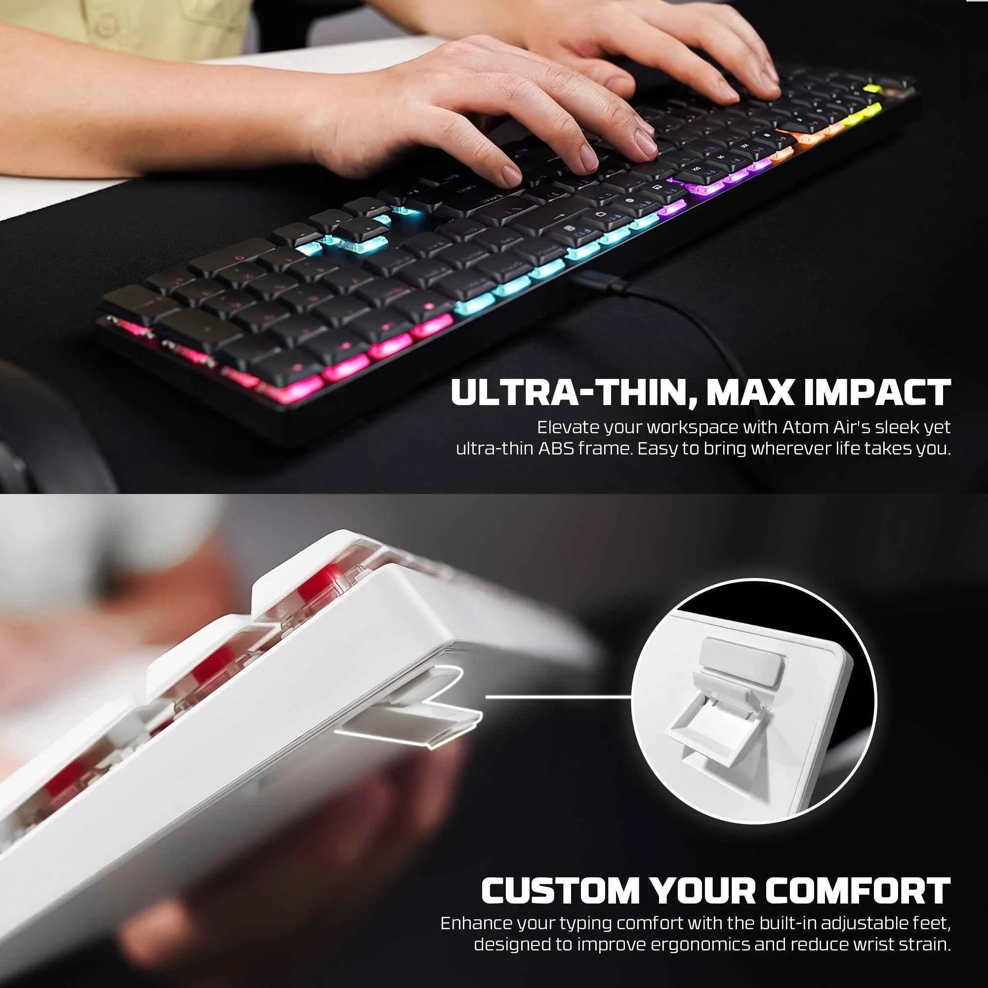 Fantech atomair108 mk314 mechanical keyboard low-profile - keyboard