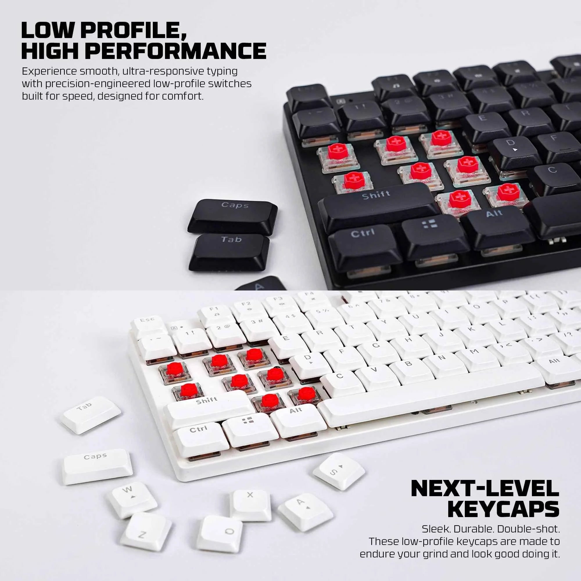 Fantech atomair108 mk314 mechanical keyboard low-profile white - keyboard