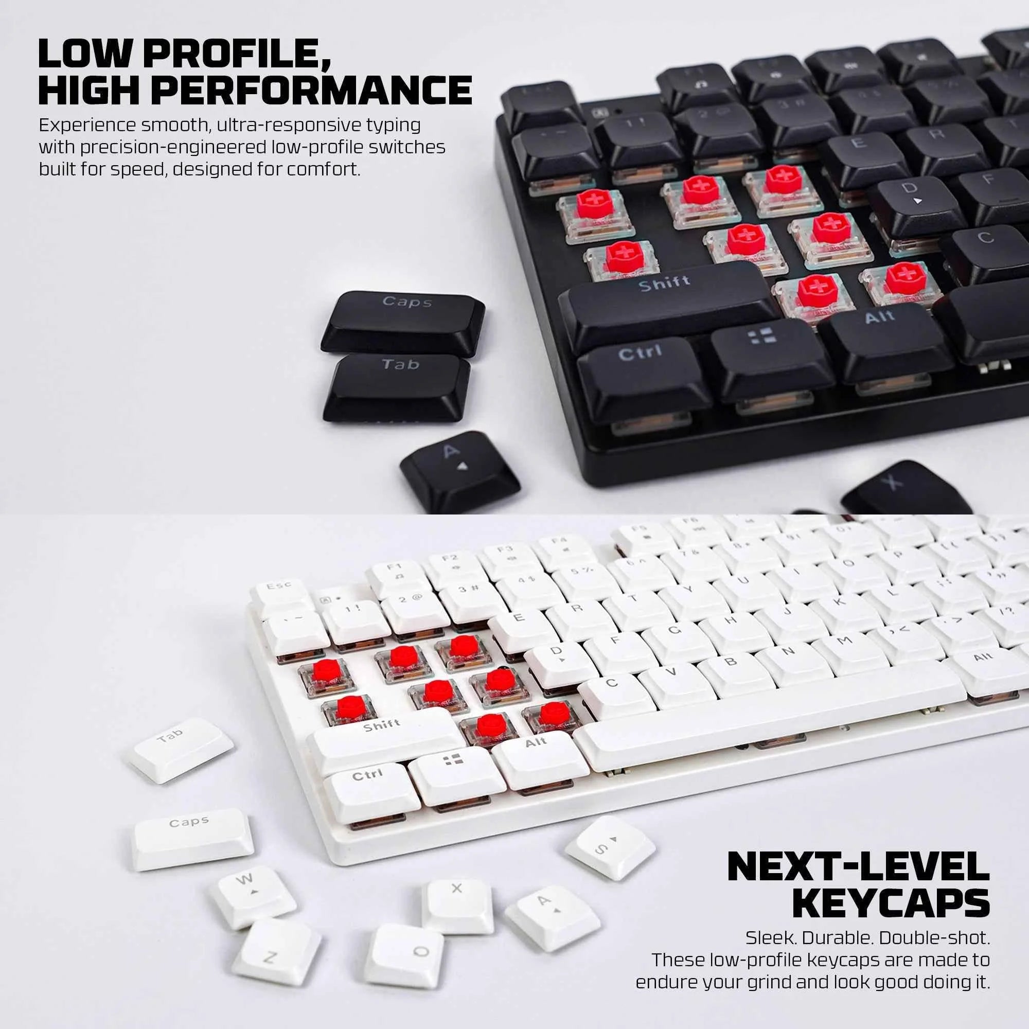 Fantech atomair61 mk311 keyboard - low-profile white mechanical keyboard - keyboard