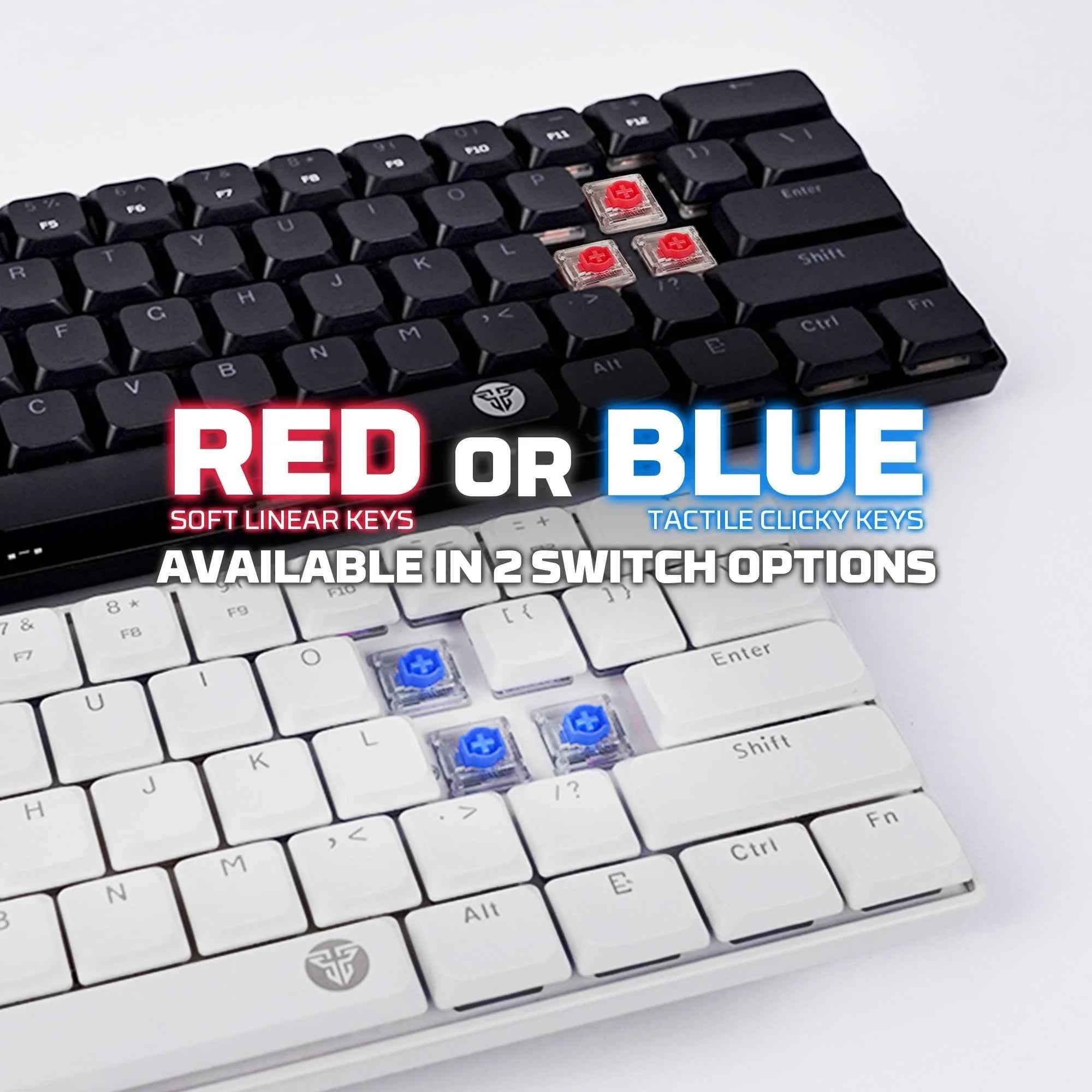 Fantech atomair61 mk311 keyboard - low-profile white mechanical keyboard - keyboard