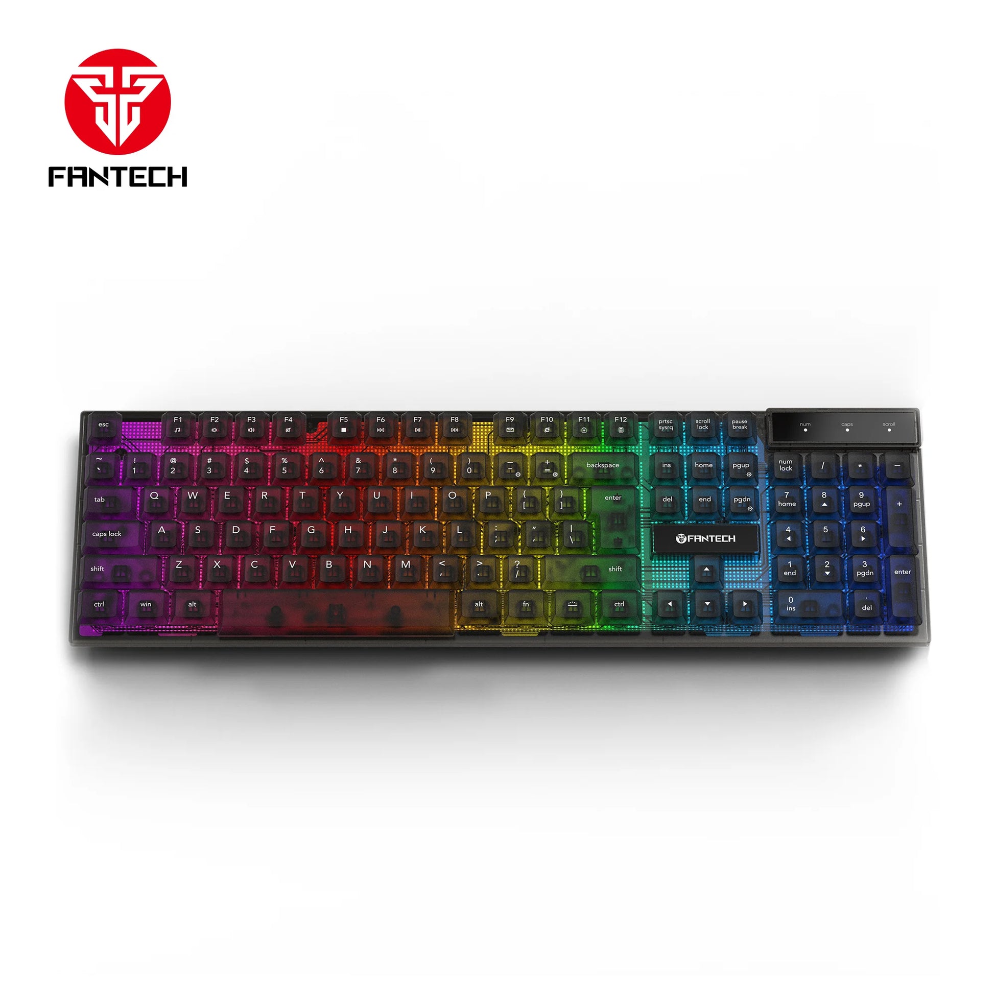 Fantech k515 rgb gaming keyboard - membrane gaming keyboard with customizable lighting - keyboard