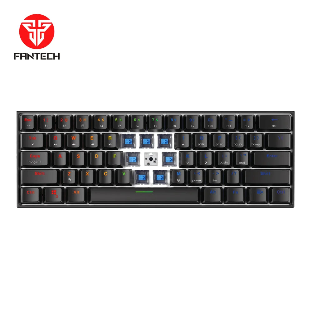 Fantech maxfit61 mk857 rgb mechanical keyboard - keyboard