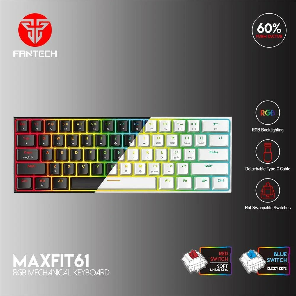 Fantech maxfit61 mk857 rgb space edition mechanical keyboard - keyboard
