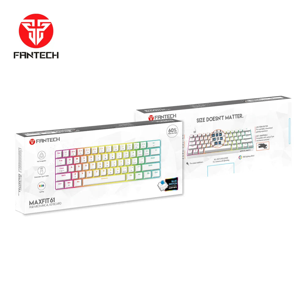 Fantech maxfit61 mk857 rgb space edition mechanical keyboard - keyboard