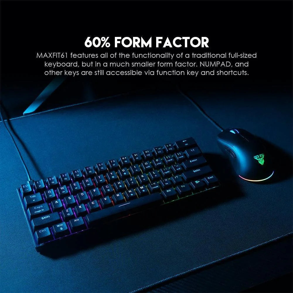 Fantech maxfit61 mk857 rgb space edition mechanical keyboard - keyboard