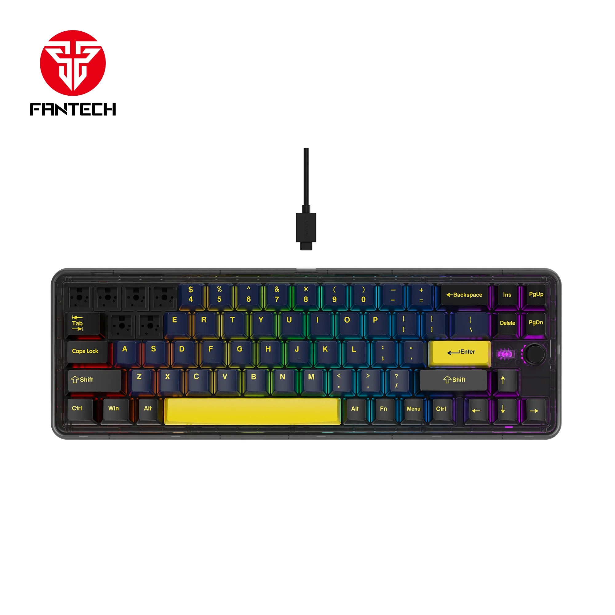 Fantech maxfit70 mk911 gaming keyboard - vibe edition epic greyscale mechanical gaming keyboard - keyboard