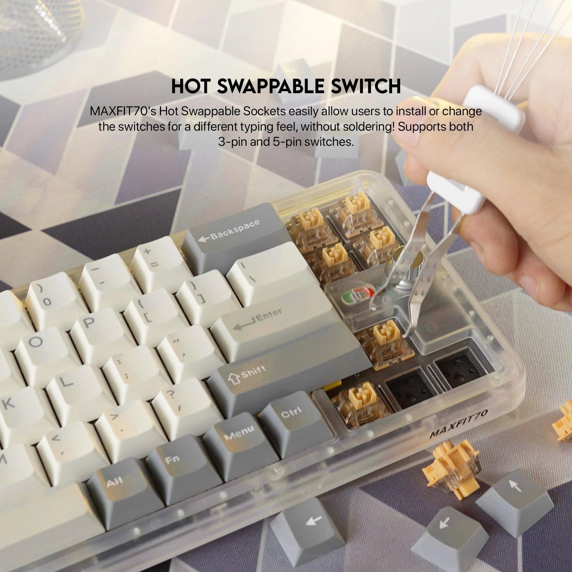 Fantech maxfit70 mk911 vibe edition keyboard - ultimate performance and style for gaming - keyboard