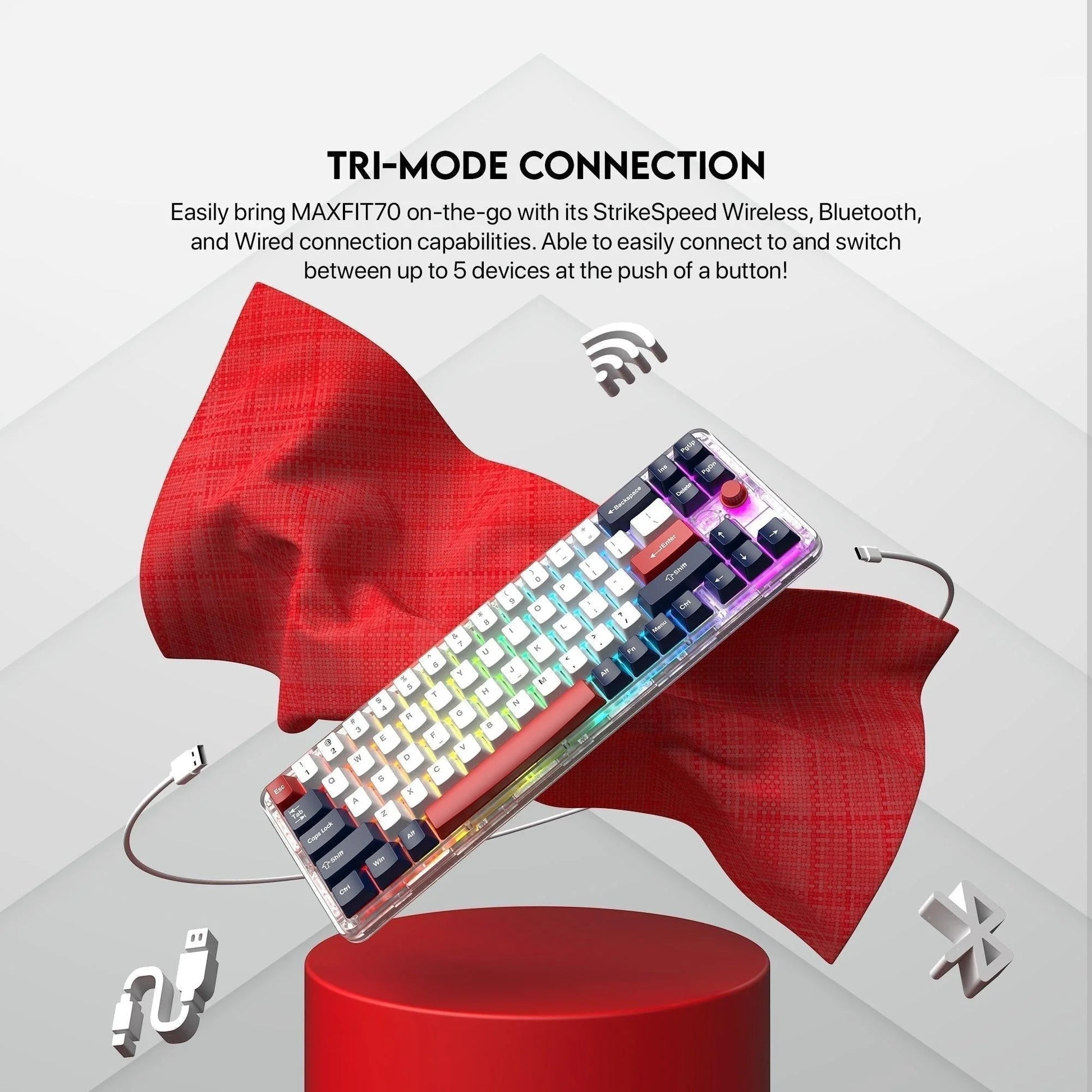 Fantech maxfit70 mk911 vibe edition keyboard - ultimate performance and style for gaming - keyboard