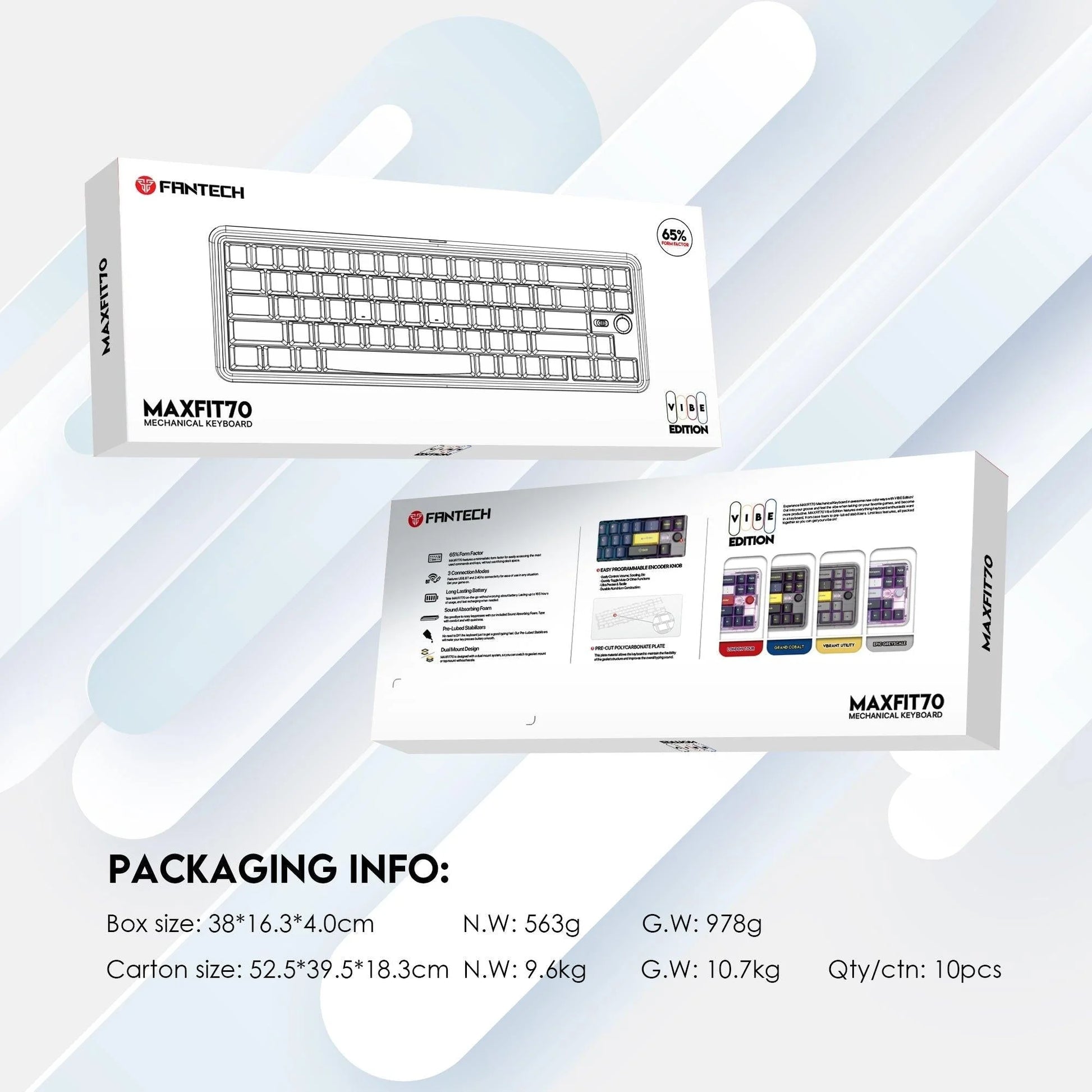 Fantech maxfit70 mk911 vibe edition keyboard - ultimate performance and style for gaming - keyboard